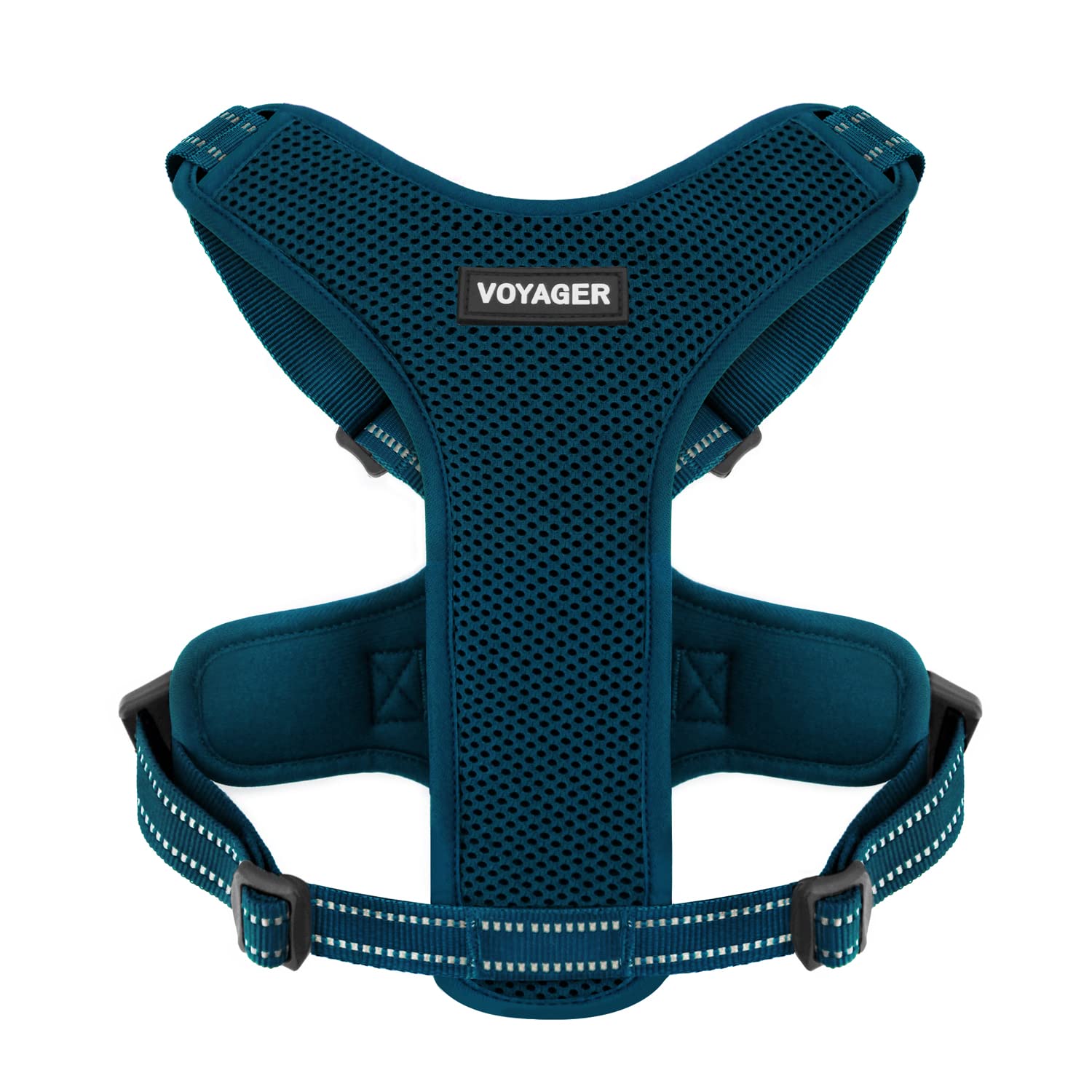 Air Frontier Mesh Dog Harness With Steel Leash D-Ring, Reflective Stitching, And Lightweight Breathable No-Pull Design, Adjustable Neck And Chest Straps For Small To Large Breeds - Buw, Xs