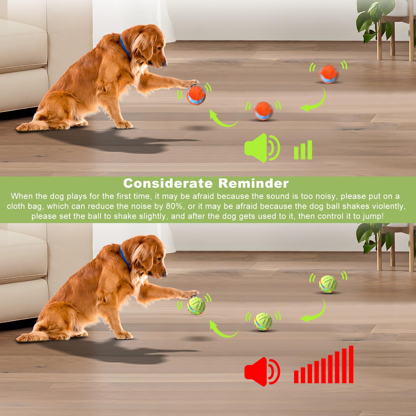 Bolpetizo Interactive Dog Toy - Ultra Ball With Remote Control Led Lights, Active Rolling Ball For Medium Large Dogs, Automatic