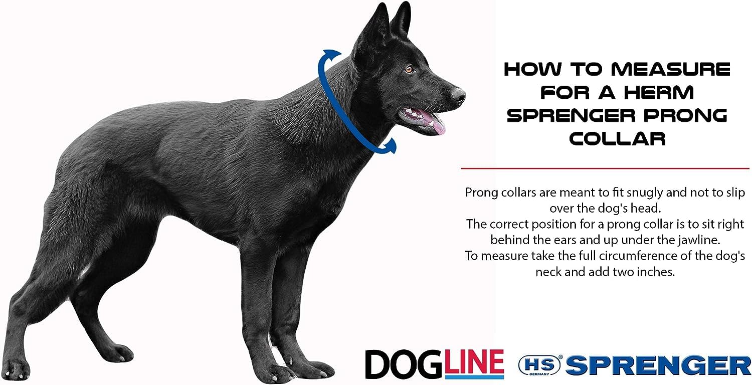 Herm Sprenger Prong Dog Training Collar Ultra-Plus Chrome Plated Steel Pet Pinch Collar No-Pull Collar For Dogs Anti Pull Training Collar Made In Germany 3.2Mm X 23In Medium