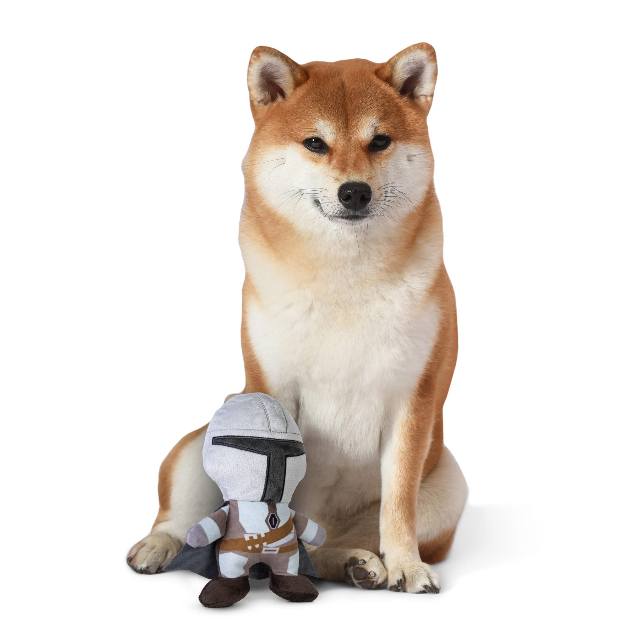 Star Wars For Pets Mandalorian Plush Figure Dog Toy - Soft Squeaky Fabric Chew Toys For All Dogs - Officially Licensed - 6 Inch