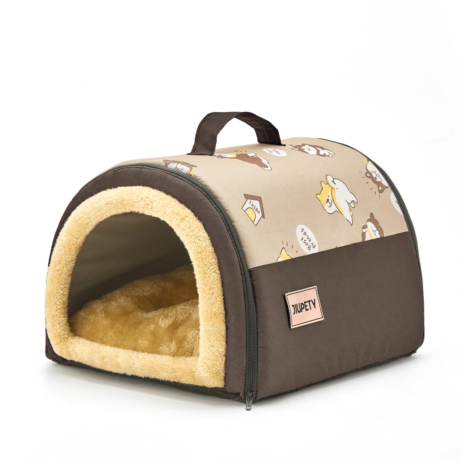 Jiupety Cozy Small Pet Dog House, 2 In 1 Puppy House, S Size For Cat And Puppy, Warm Cave Sleeping Nest For Cats And Dogs, S(15'
