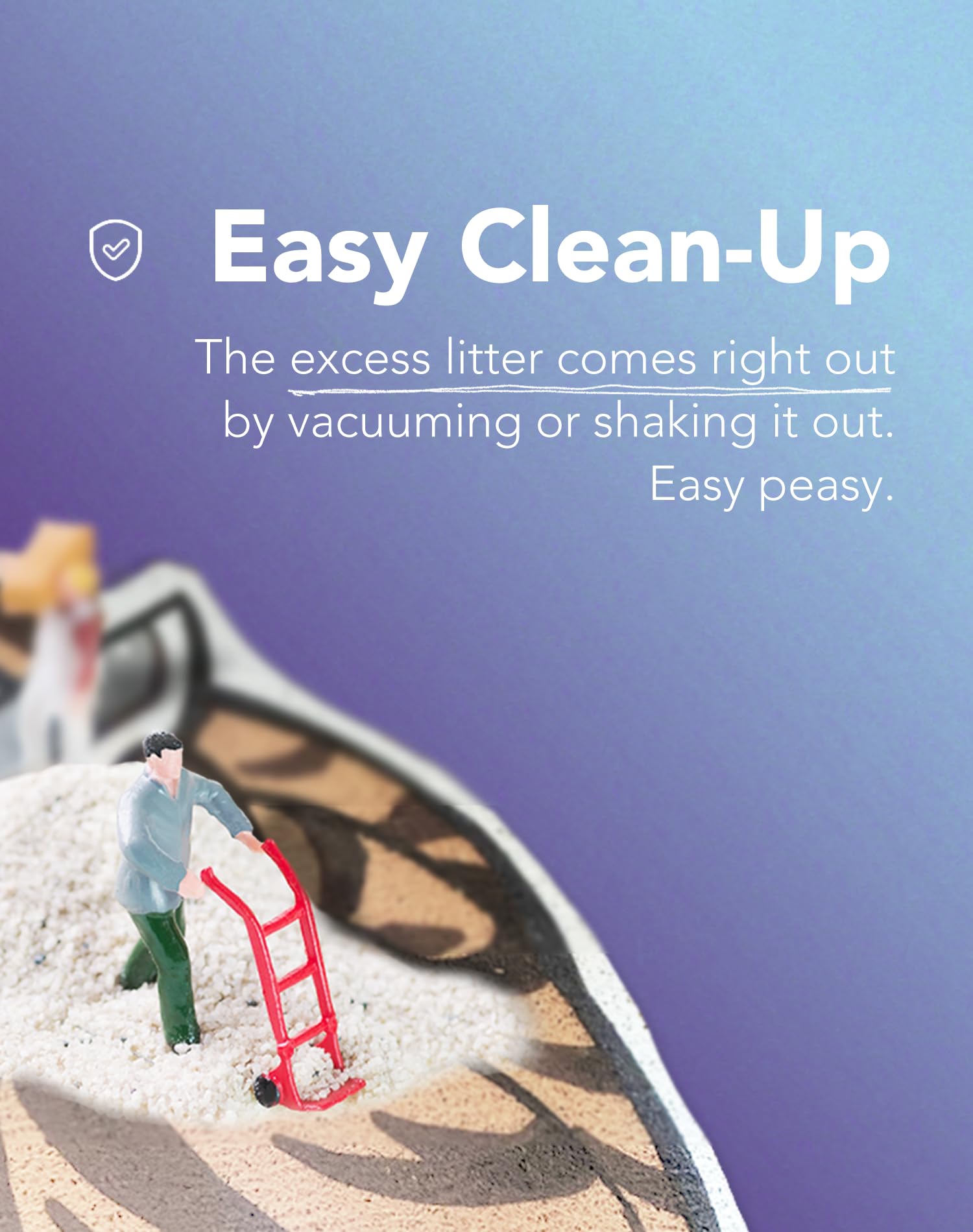 Lukamoo Cute Cat Litter Mat (24X16), For Kitty Litter & Cat Litter Box, Independent Artist Designed (Island Waltz)