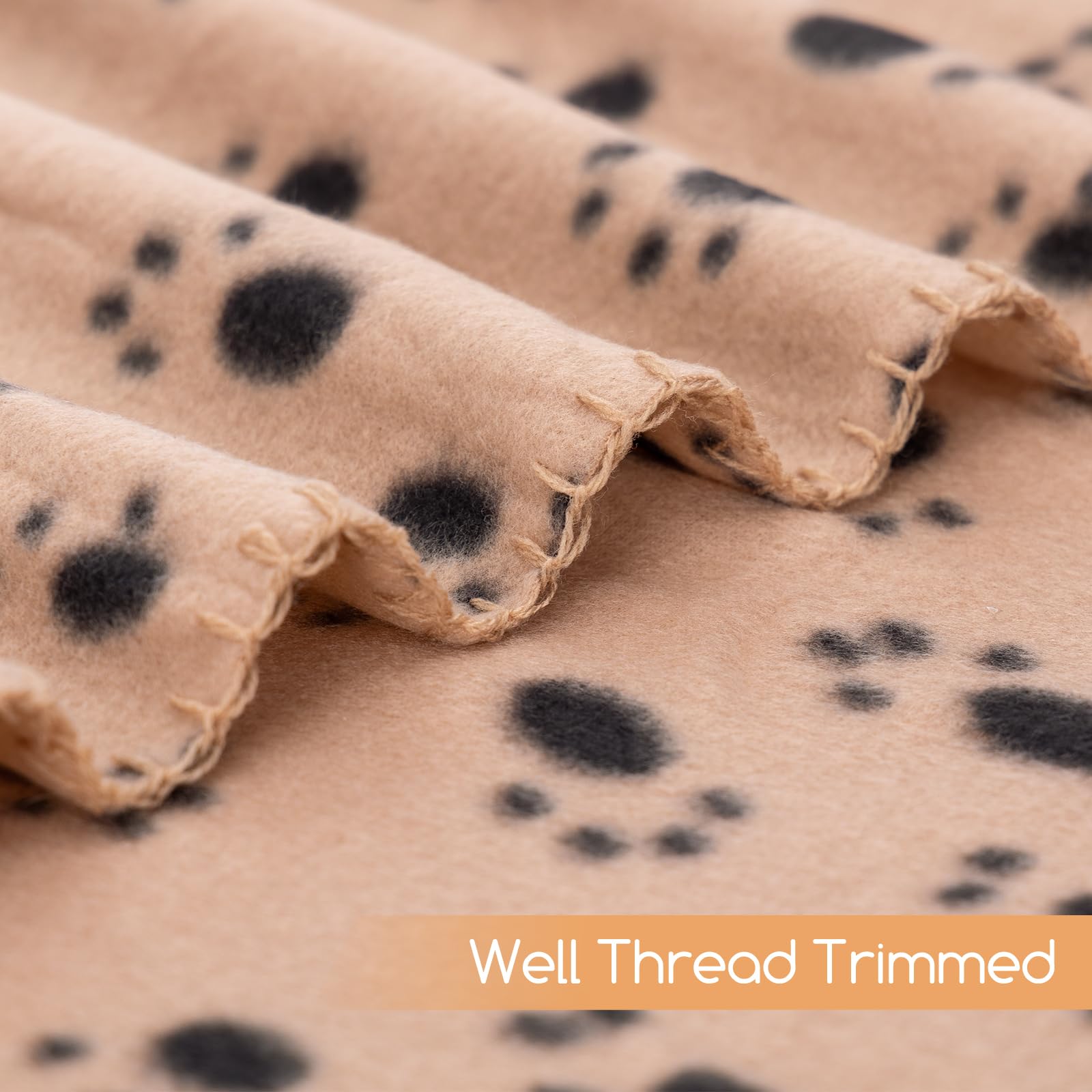 Nobleza 3 Pack Puppy Blanket Super Soft Dog Blanket With Cute Paw Prints Washable Premium Warm Dog Blankets For Small Dogs Kitte