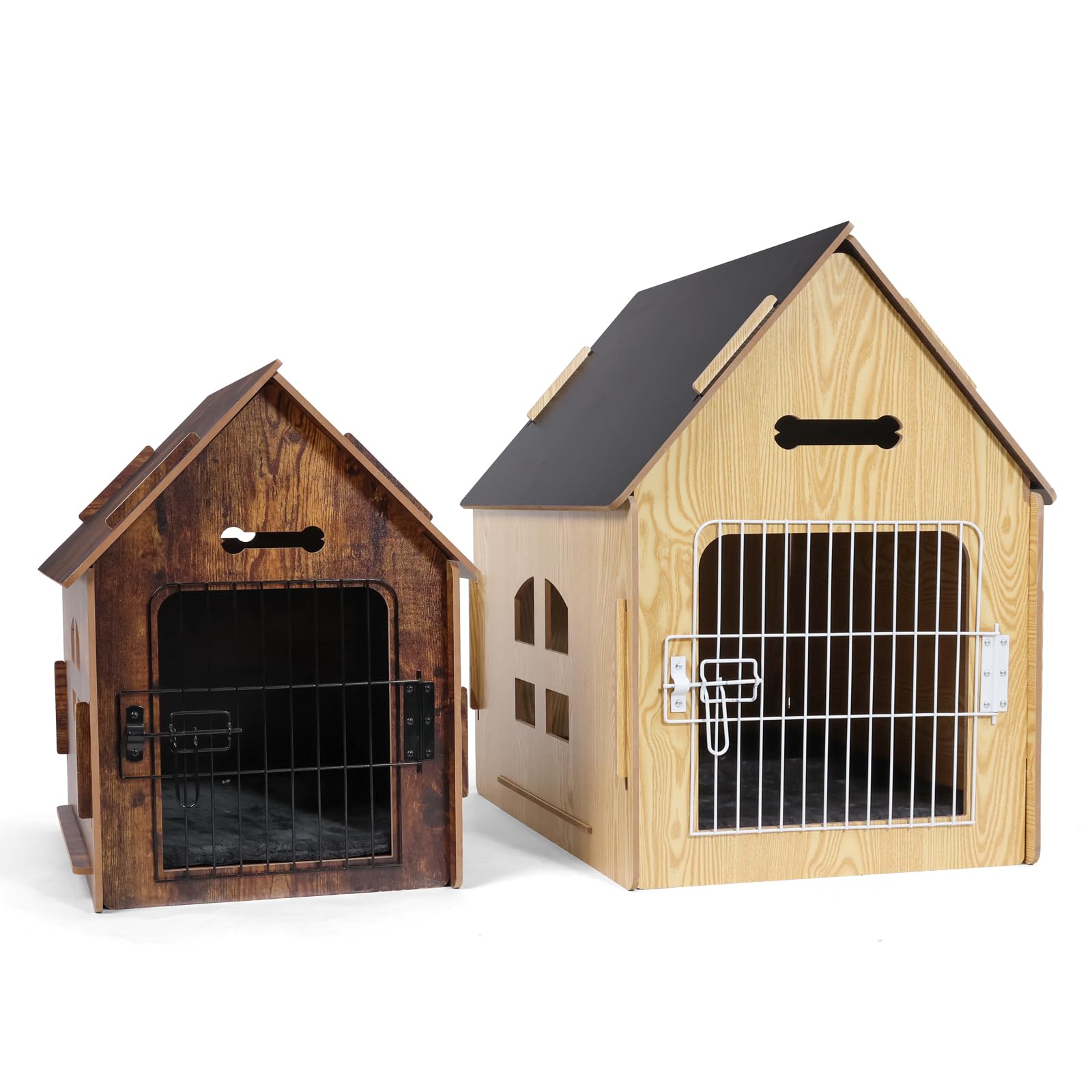 Dog House Indoor For Small Dogs Or Cats, Cozy Wooden Design, Small Indoor Bed House, With Air Vents And Elevated Floor Warm Dog Cave