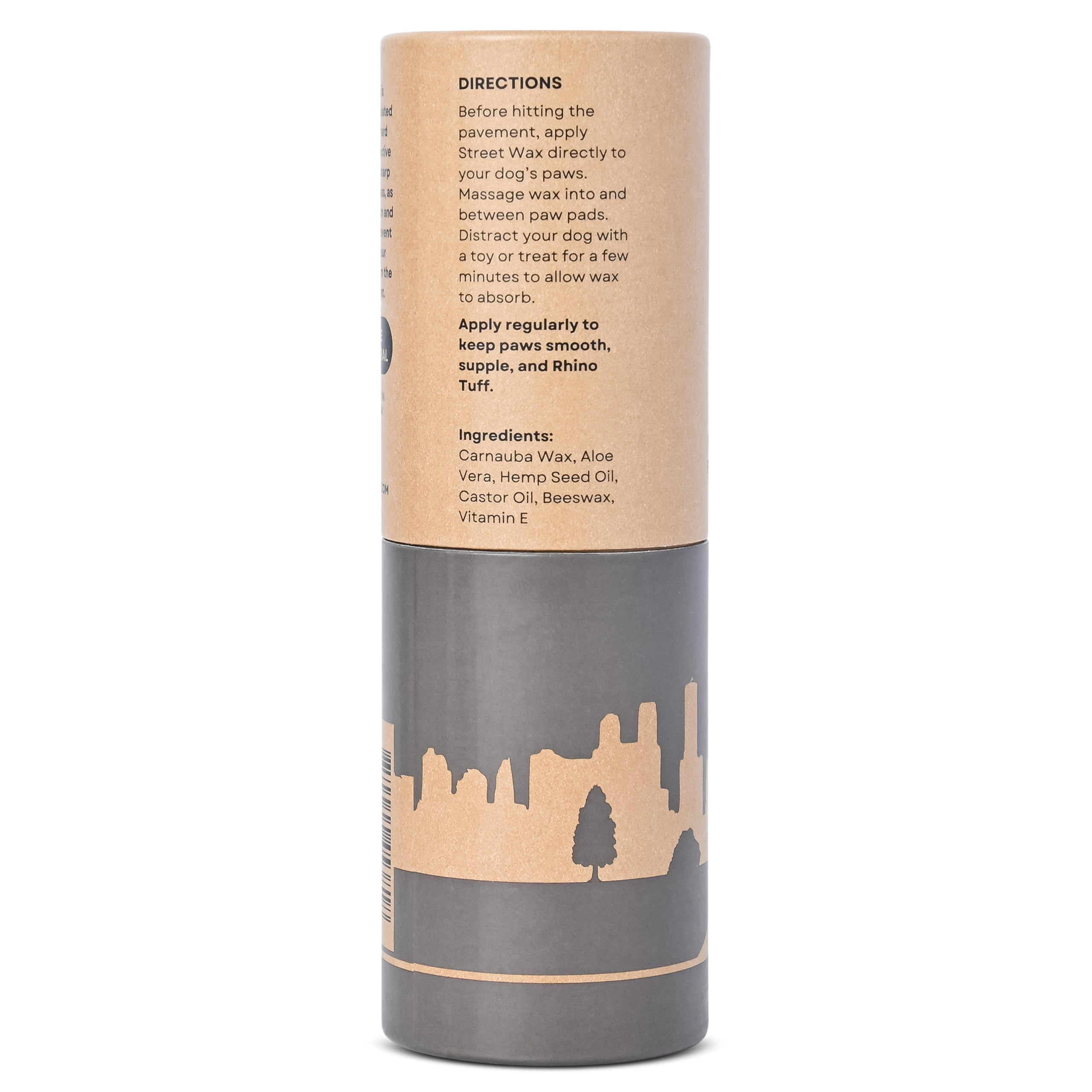 Rhino Wax - Dog Paw Street Wax (Multi-Pack: 2-2Oz Tubes + Microfiber Cloth) - Use Before Taking Dogs On Hot Streets Or Pavement
