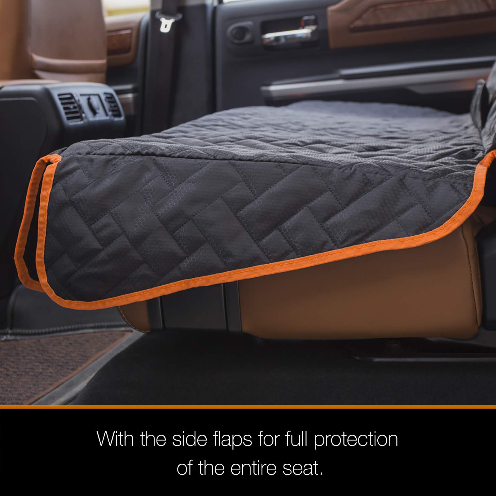 iBuddy Back Seat Cover for Truck, Easy-Install Dog Bench Seat Cover for Trucks Ford F150 F250/Chevrolet Silverado/Ram/GMC Sierra