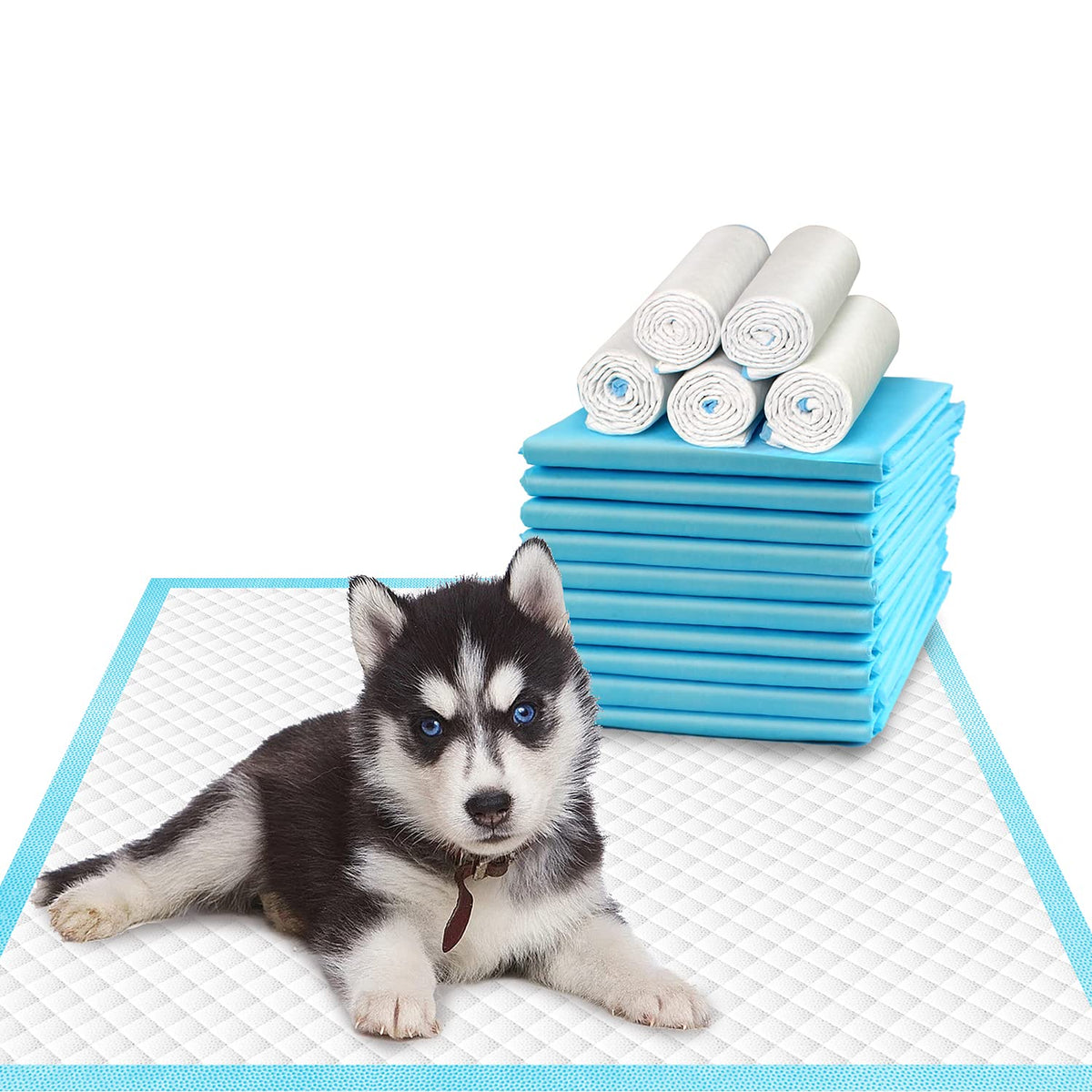 Deep Dear Pet Training And Puppy Pads 24'X24' (75 Count), Super Absorbent Pee Pads For Dogs, Leak-Proof Dog Potty Training Pads For Puppies, Cats, Rabbits, Disposable Pet Pads For Housetraining