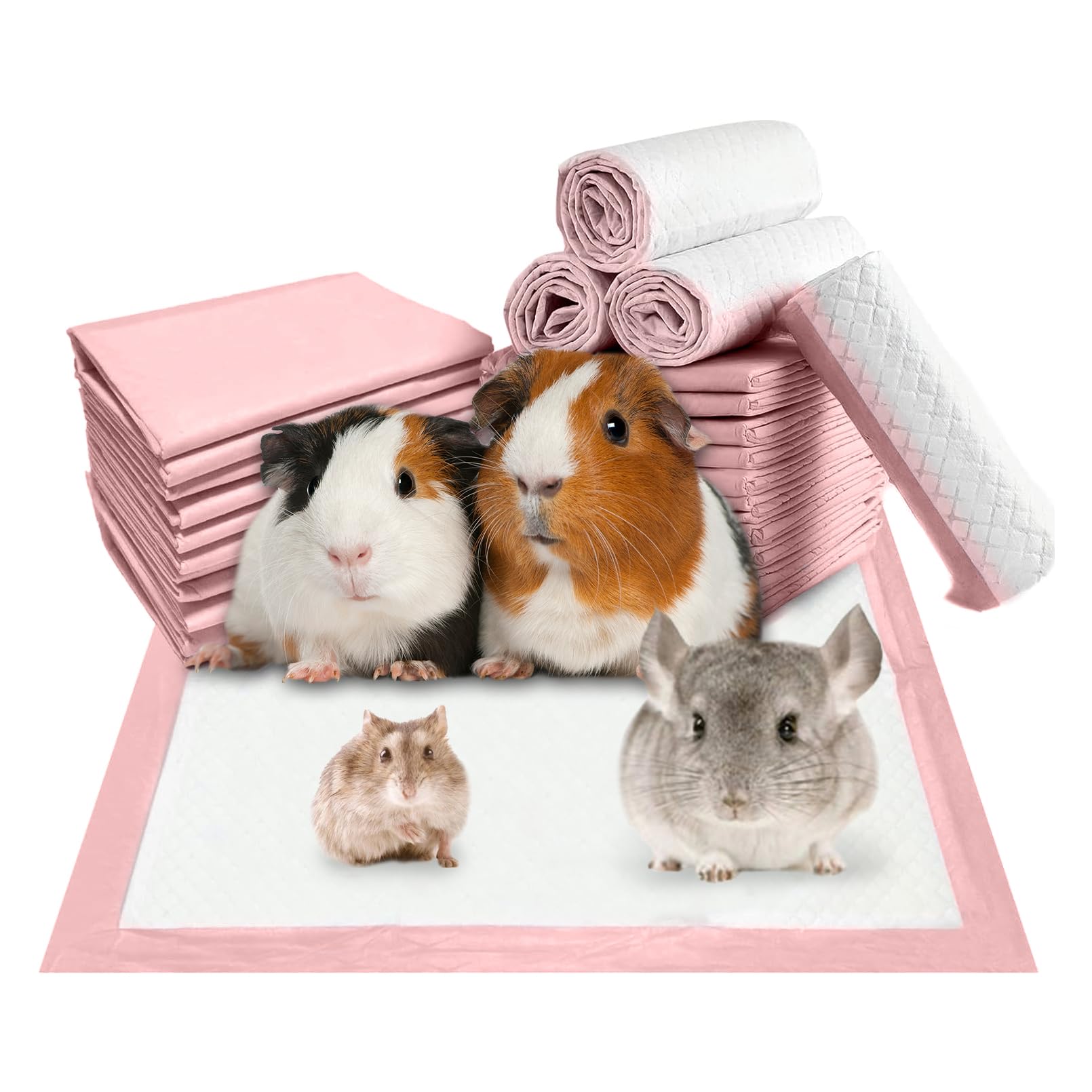 Tfwadmx Rabbit Pee Pads 20 Pcs 18''   13'' Disposable Cage Liners Leak-Proof Super Absorbent Potty Training Pad For Puppy Guinea