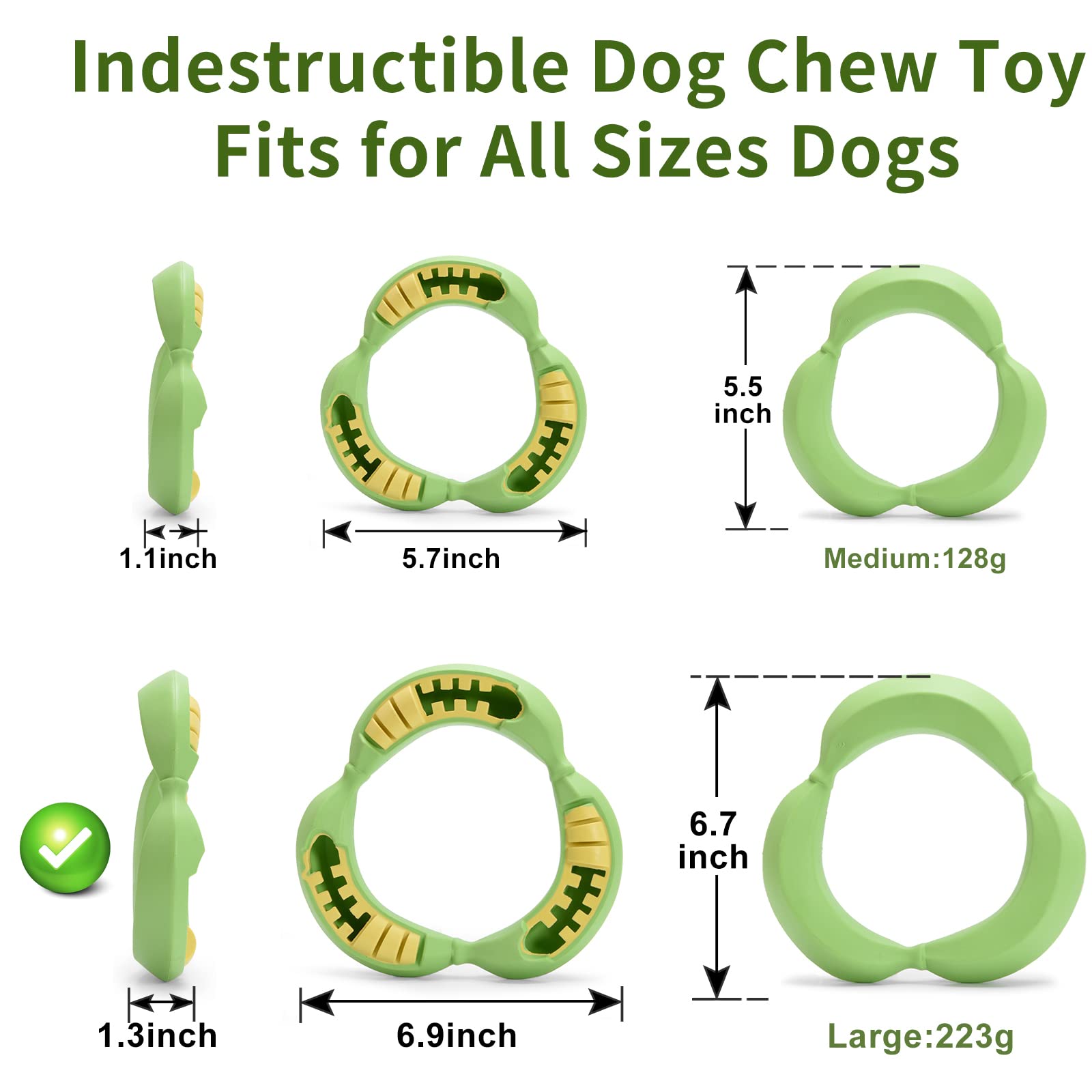 Jomilly Ultra Durable Dog Chew Toys for Aggressive Chewers -Dog Toy Toughest Indestructible Dog Toys for Aggressive Heavy Chewer