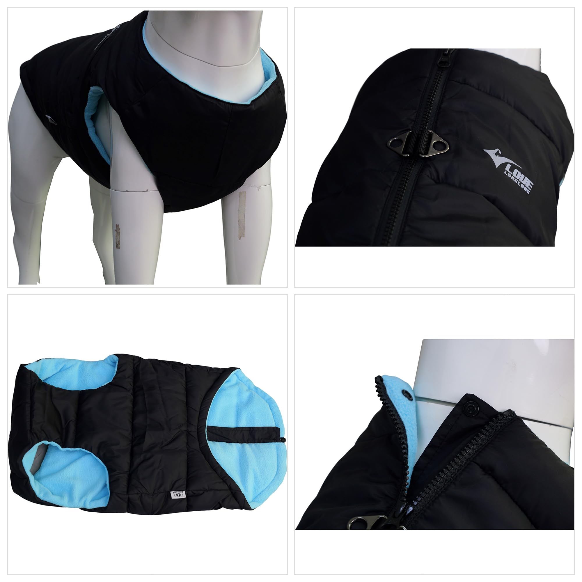 Dog Winter Jacket, Waterproof Windproof Dog Winter Vest Super Warm Polar Fleece Dog Winter Clothes With Smooth Zipper Closure For Small Medium Large Dogs Black S