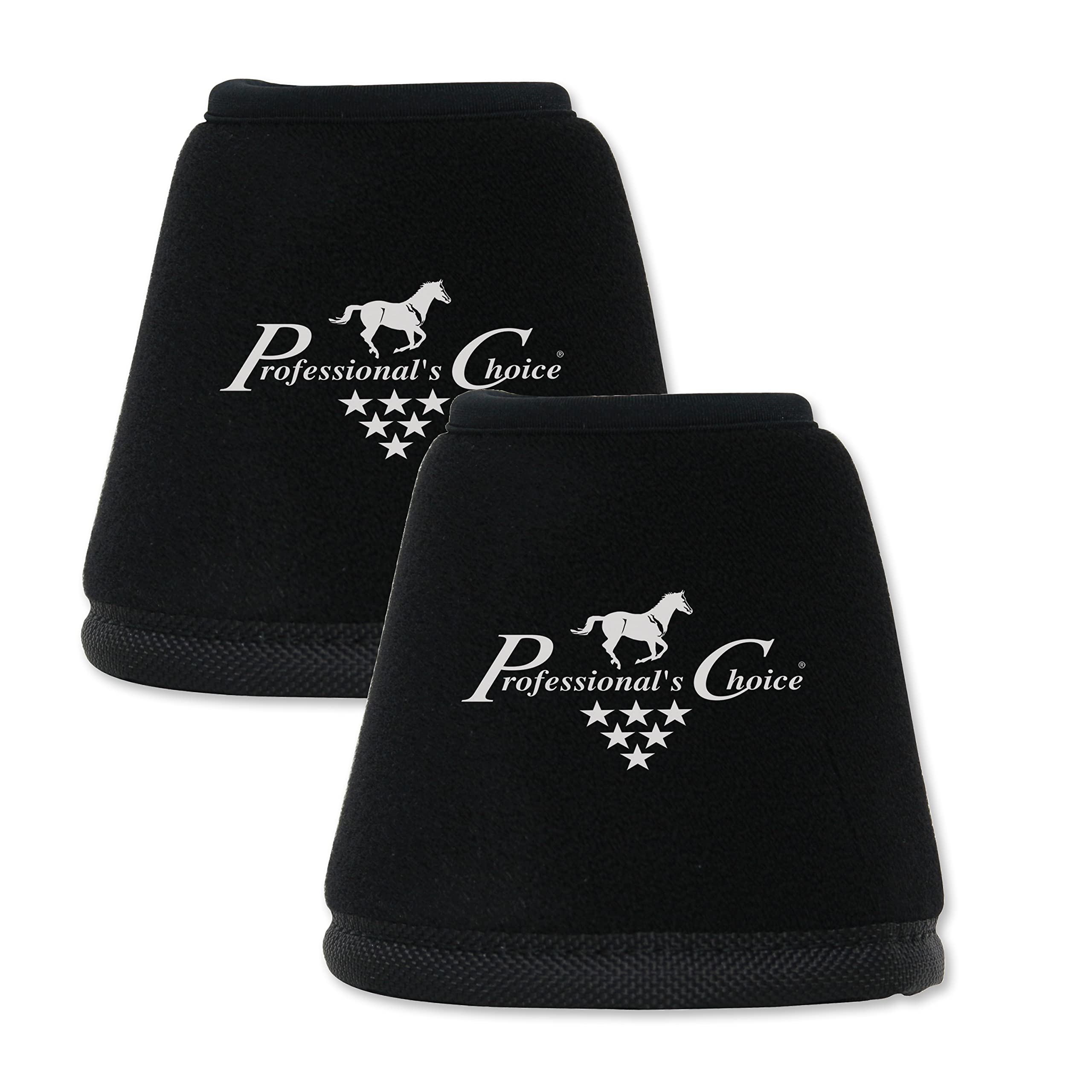 Professional'S Choice Quick-Wrap Bell Boots | Ultimate In Hoof And Soft Tissue Protection | 360 Degree Wrap | Large Black