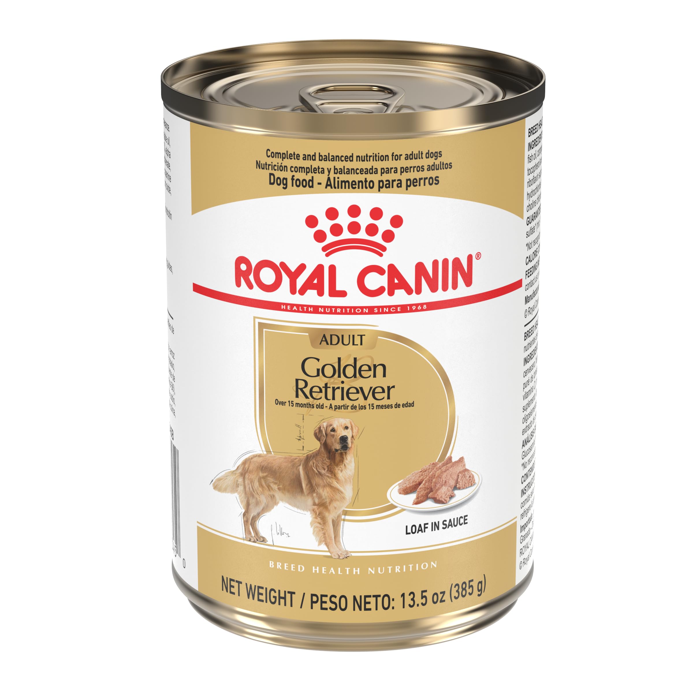 Royal Canin Breed Health Nutrition Golden Retriever Adult Loaf in Sauce Dog Food, 13.5 oz (Pack of 12)