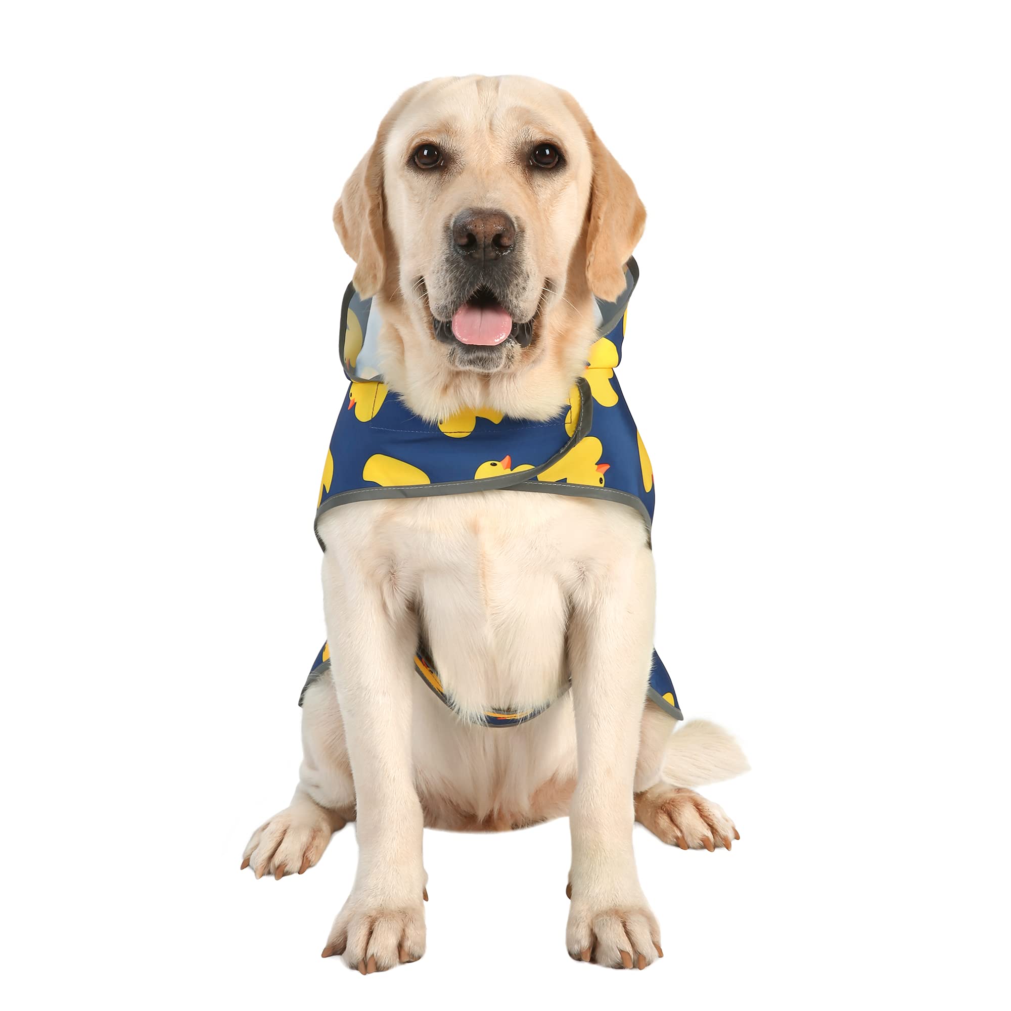 Dogs Raincoats With Hood And Leash Hole, Waterproof Rain Coat For Dogs Lightweight Slicker Poncho Rain Jacket For Medium Large D