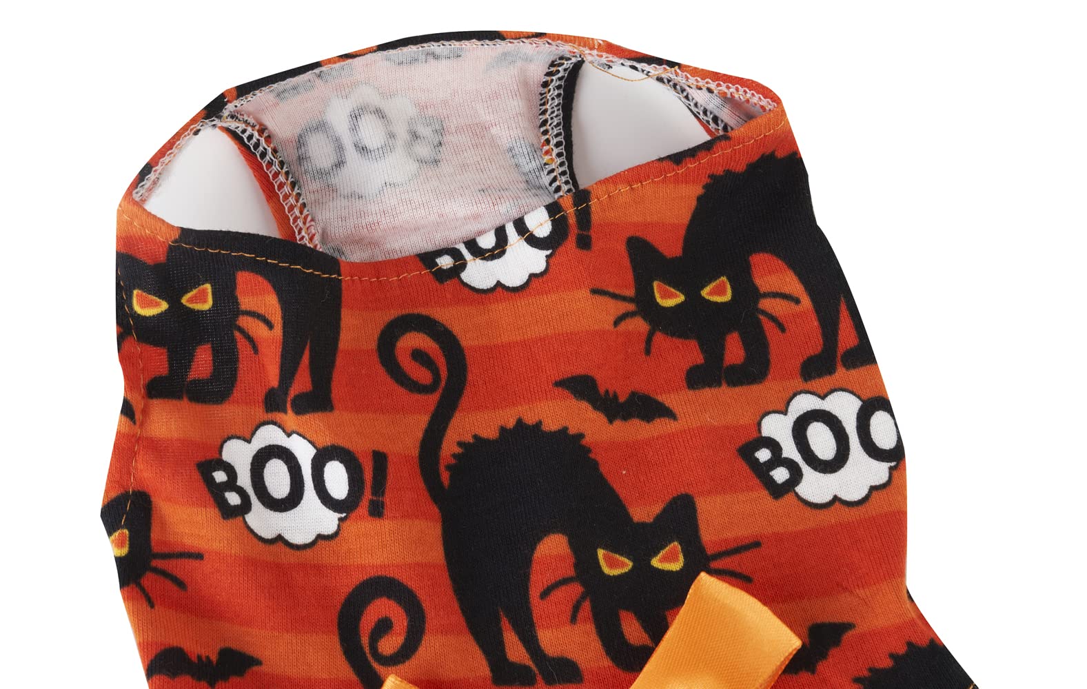 Boo Orange Chihuahua Halloween Dress, Pumpkin Puppy Halloween Dresses Costume For Small Dogs Girl, Small (S) Size