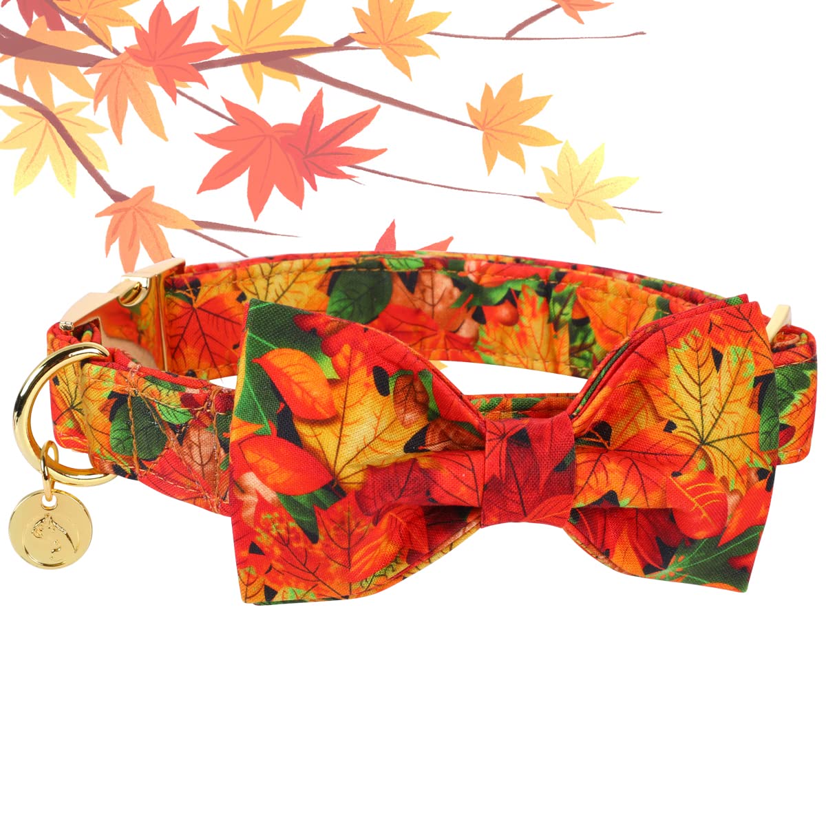 Dogwong Cotton Dog Collar And Bowtie, Detachable Bowtie Dog Collar For Boy Girl Pet Dog