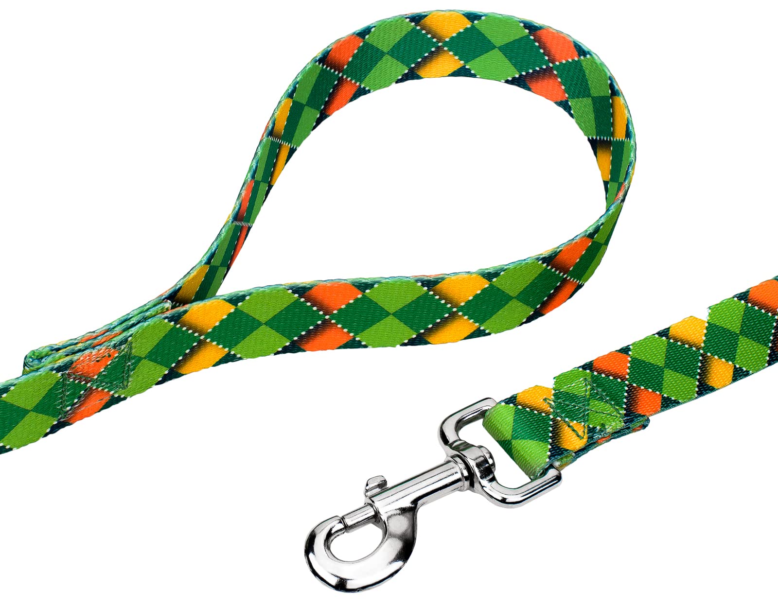Country Brook Petz - Premium Limerick Argyle Dog Collar And Leash - Irish Pride Collection Featuring Lucky Designs (5/8 Inch, Sm