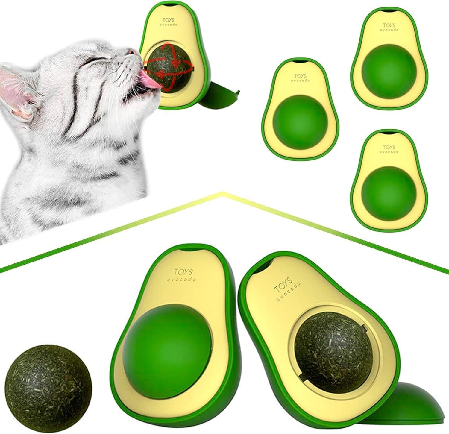 Dog Trust Cat Toys Avocado Mint Ball Cat Toys Self Hi Chewing Cat Supplies Toy Ball Pet Supplies