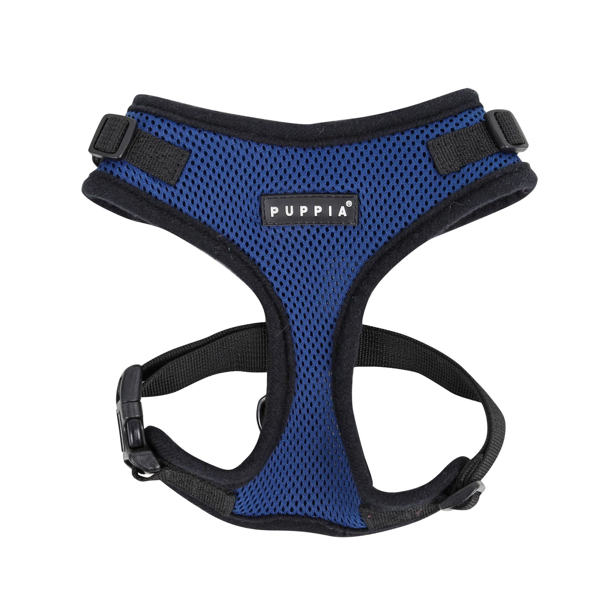 Puppia Authentic Ritefit Harness With Adjustable Neck, Medium, Royal Blue