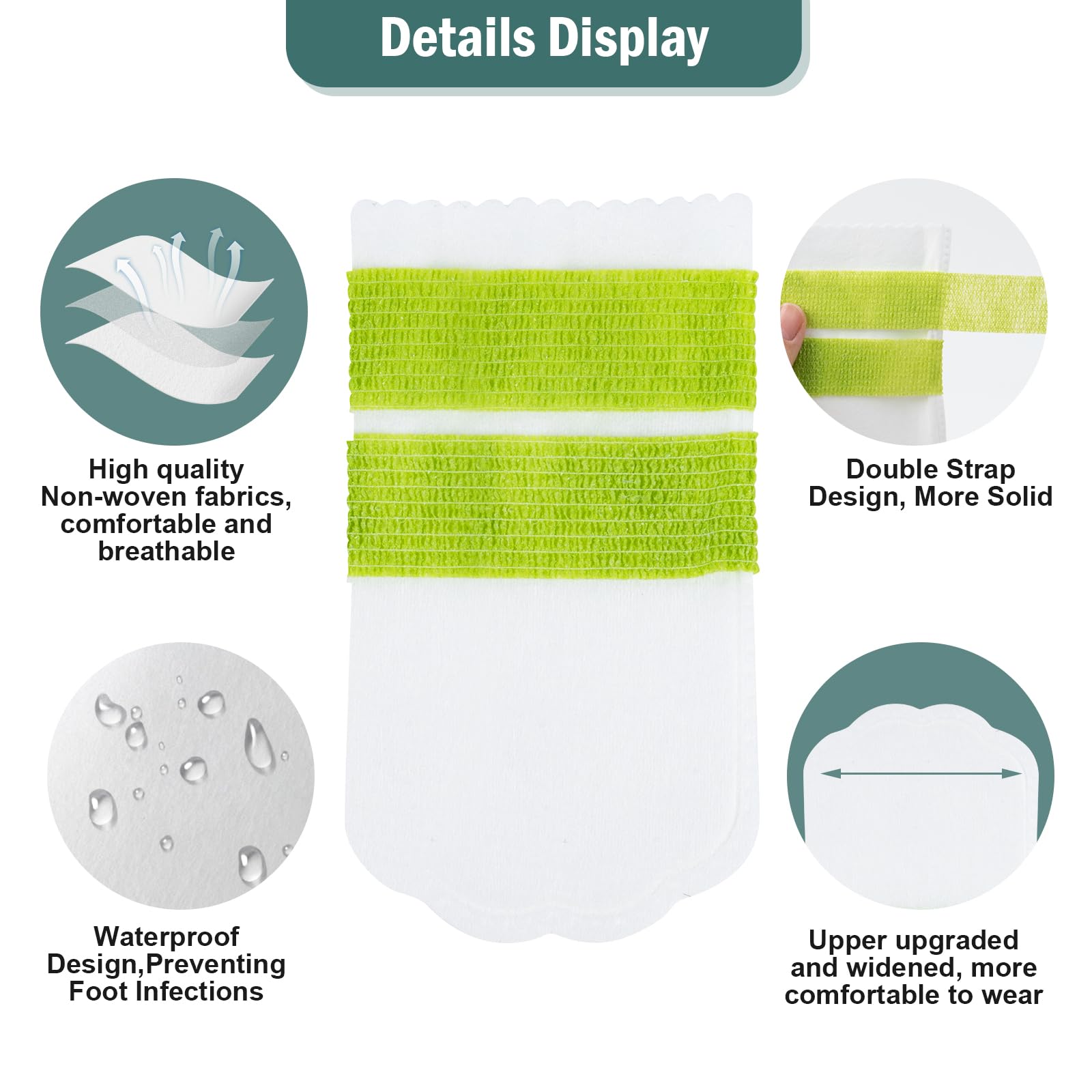 Ladadee Disposable Waterproof Dog Booties For Paw Protection, Disposable Dog Socks Booties With Double-Layer Bandage For Small D