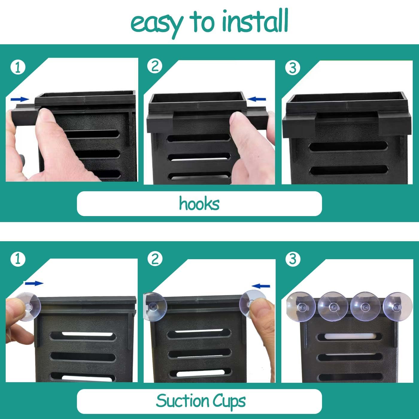 4 PCS Hanging Aquarium Planter Cups, Aquatic Plants Holder, Aquarium Planter Cup, Aquarium Decorations Plants Pot and Fish Tank