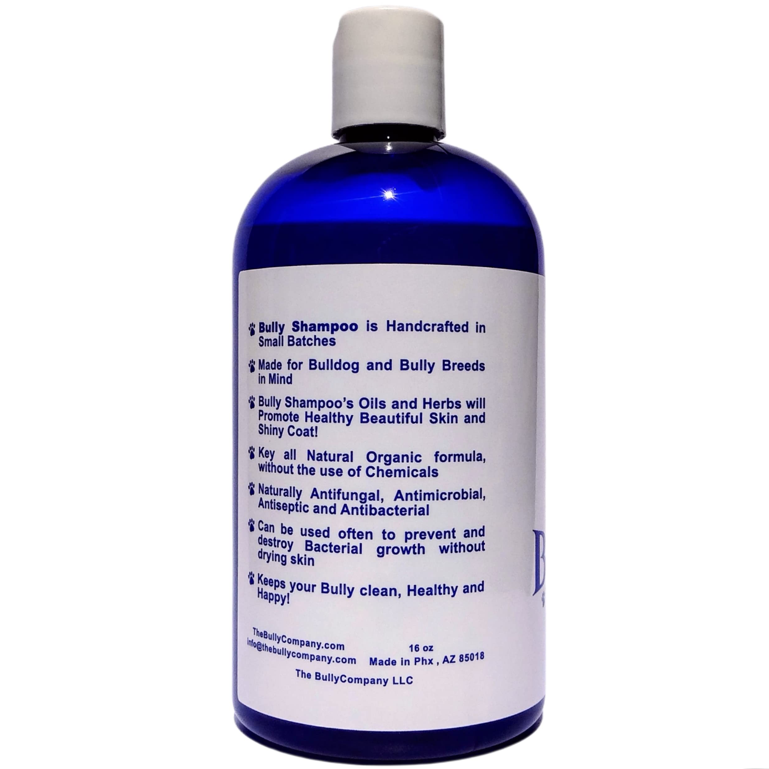 Bully Shampoo - Bulldog Dog Shampoo All Natural Organic Formula Refreshing Botanical Scent. Specifically For Bulldog Breeds And