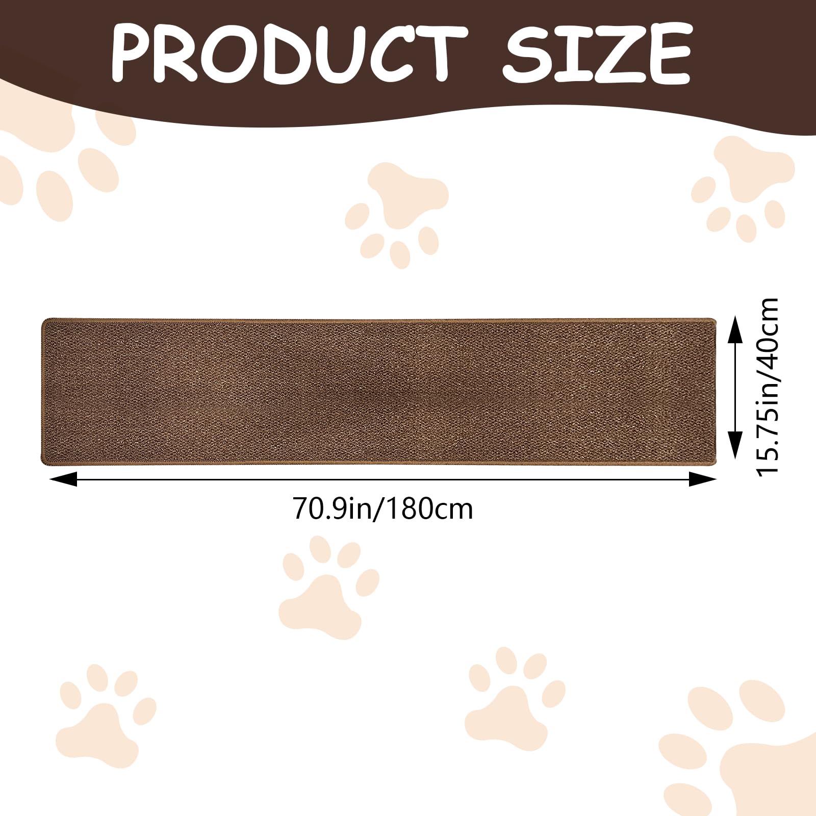 Rainmae 70.9''X 15.7'' Thickened Extra Large Cat Wall Climbing Carpet With 10Pcs Fixed Nails, Durable Cat Wall Furniture, Wa
