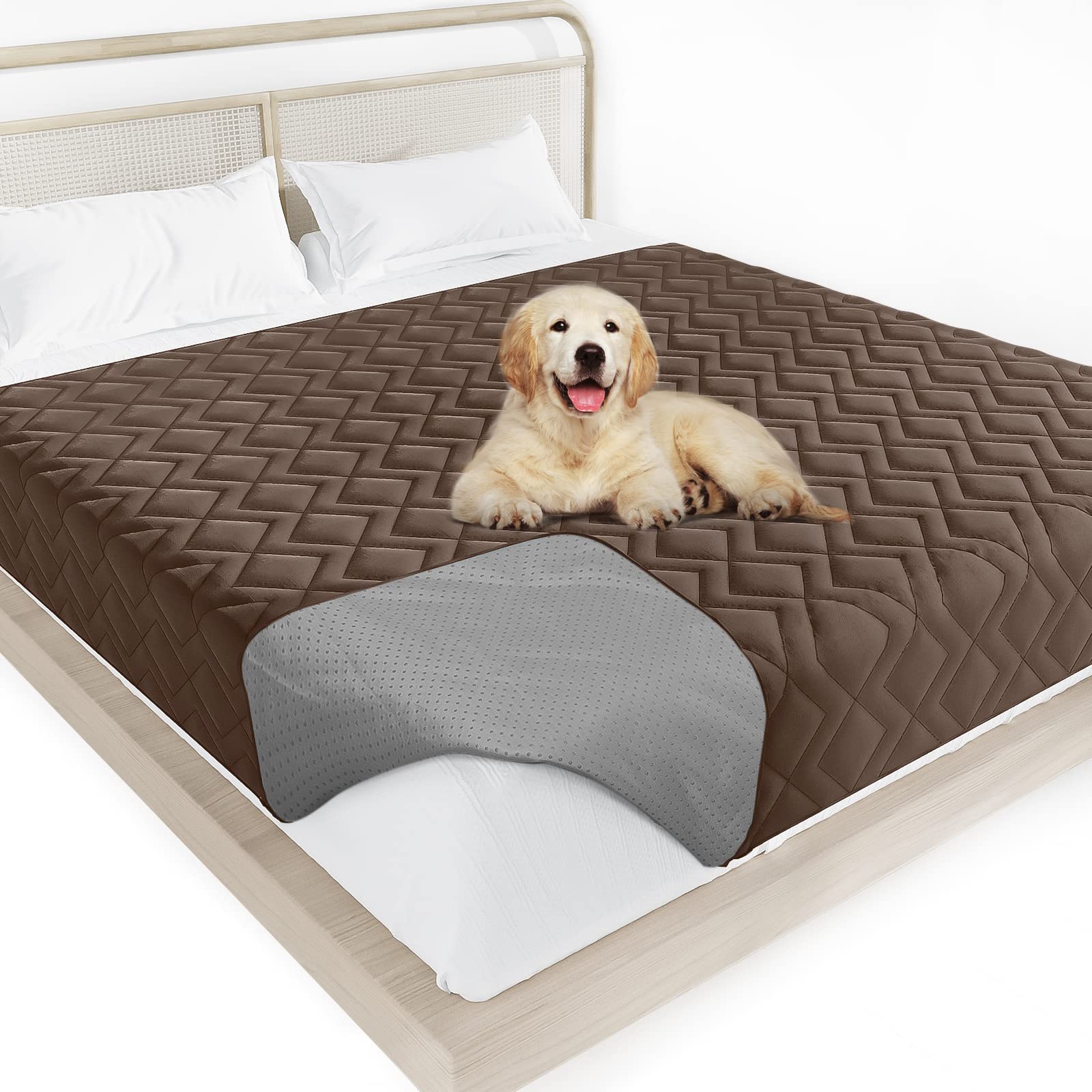 Waterproof Blanket Dog Bed Cover With Non-Skid Bottom, Couch Cover For Dogs, Mattress Protector Furniture Protector, Bed Couch S