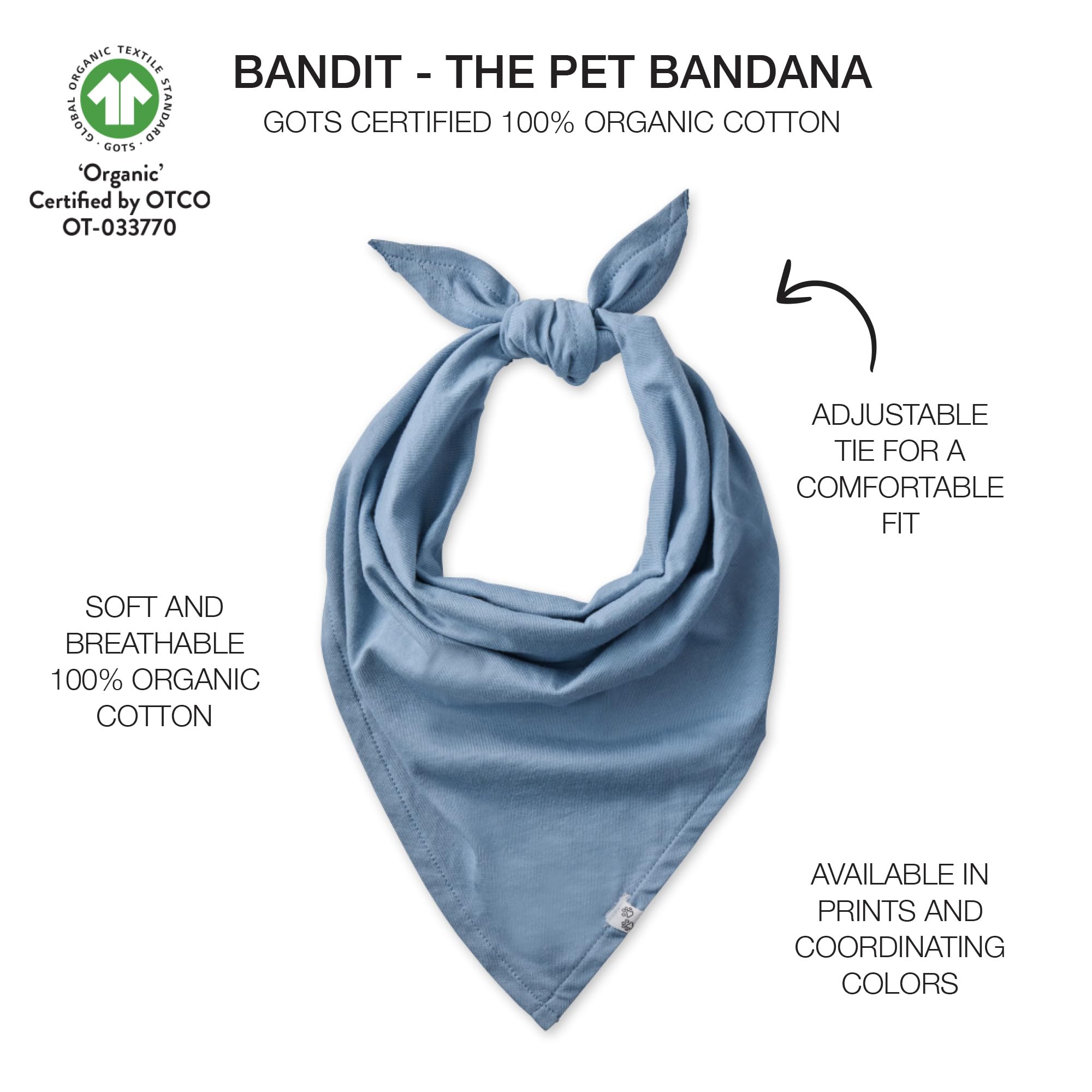 Pet Passion Multipack 100% Organic Cotton Pet Bandanas For Small, Medium And Large Dogs, Camo-Navy, X-Small/Small