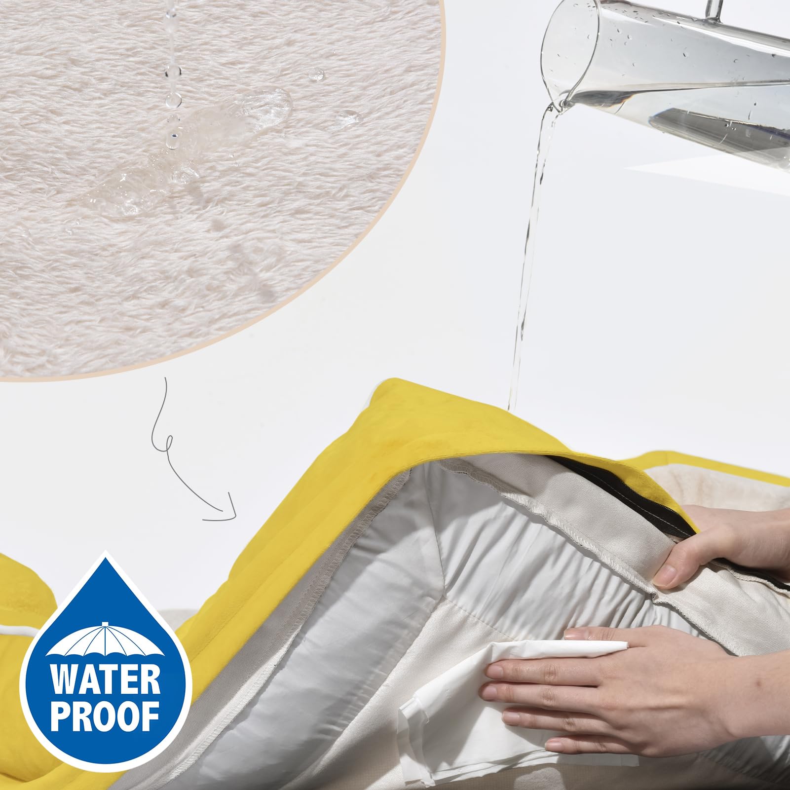 Comfort Expression Small Dog Beds Waterproof Orthopedic Foam Dog Sofa Beds For Medium Dogs Comfy Pet Bed With Washable Removable