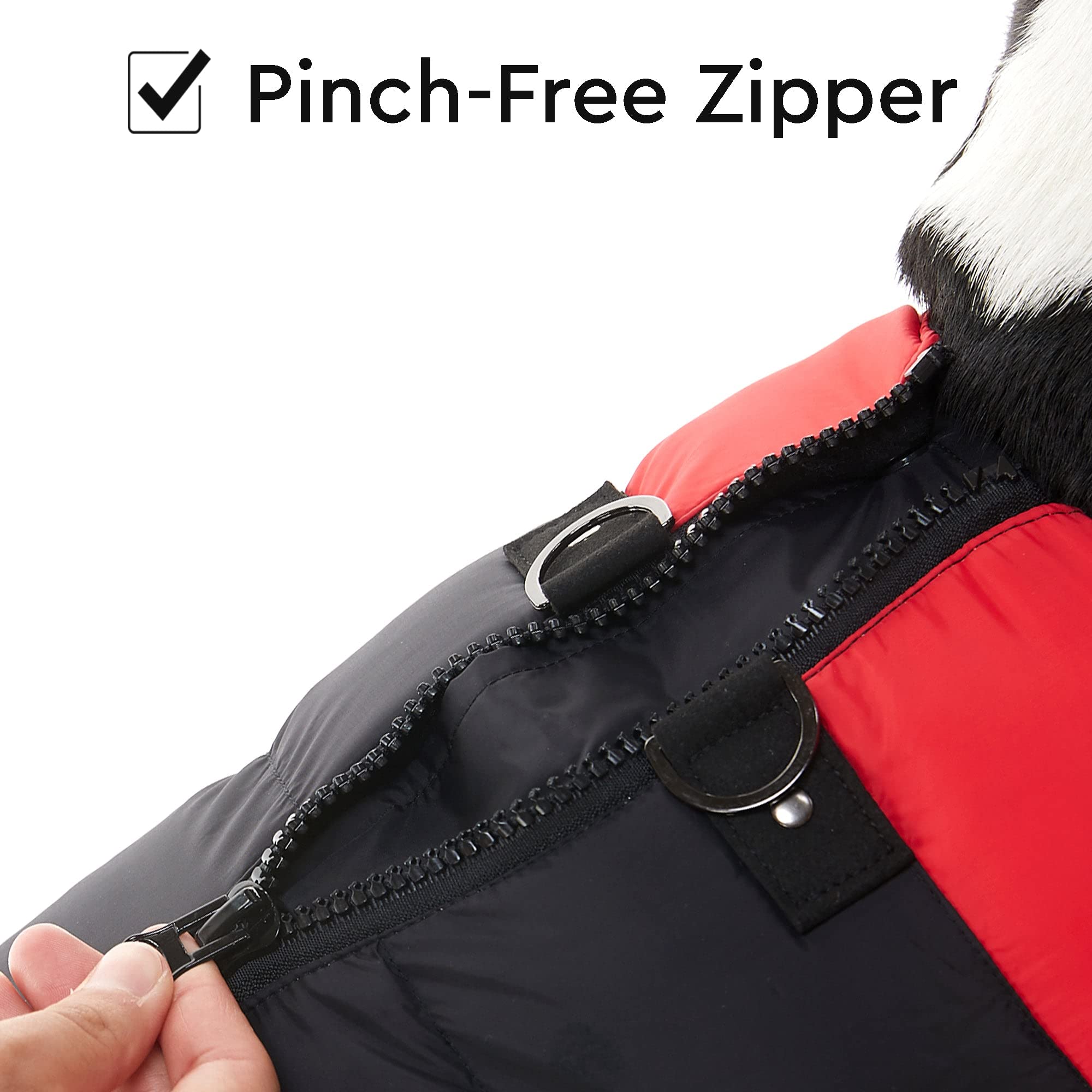 Gooby Padded Vest Dog Jacket - Purple, Large - Warm Zip Up Dog Vest Fleece Jacket With Dual D Ring Leash - Winter Water Resistant Small Dog Sweater - Dog Clothes For Small Dogs Boy And Medium Dogs