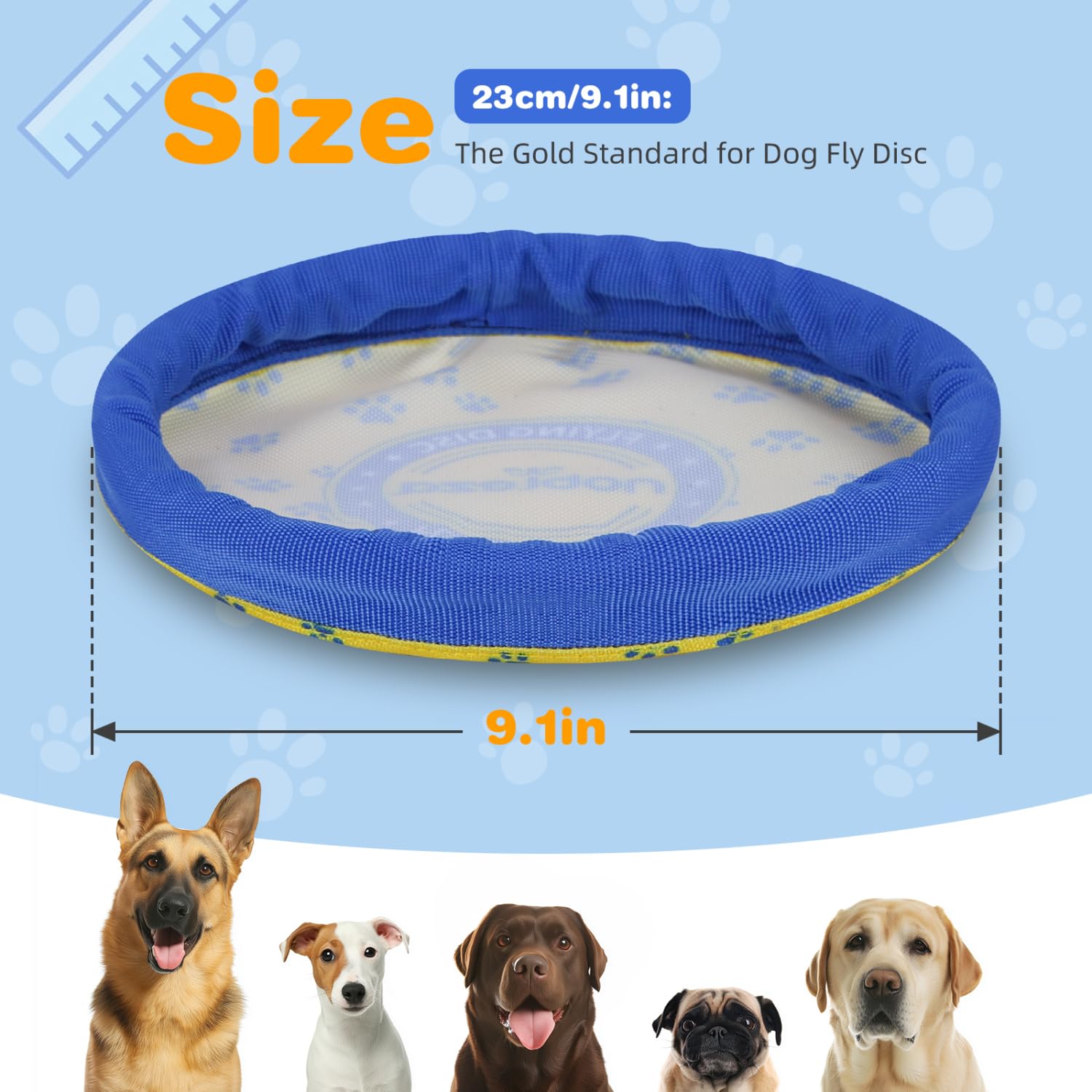 Nobleza 2 Pack Dog Flying Disc, Floatable Dog Disc Toy For Long-Distance Flies And Floats, Lightweight Soft Flying Discs Toy For