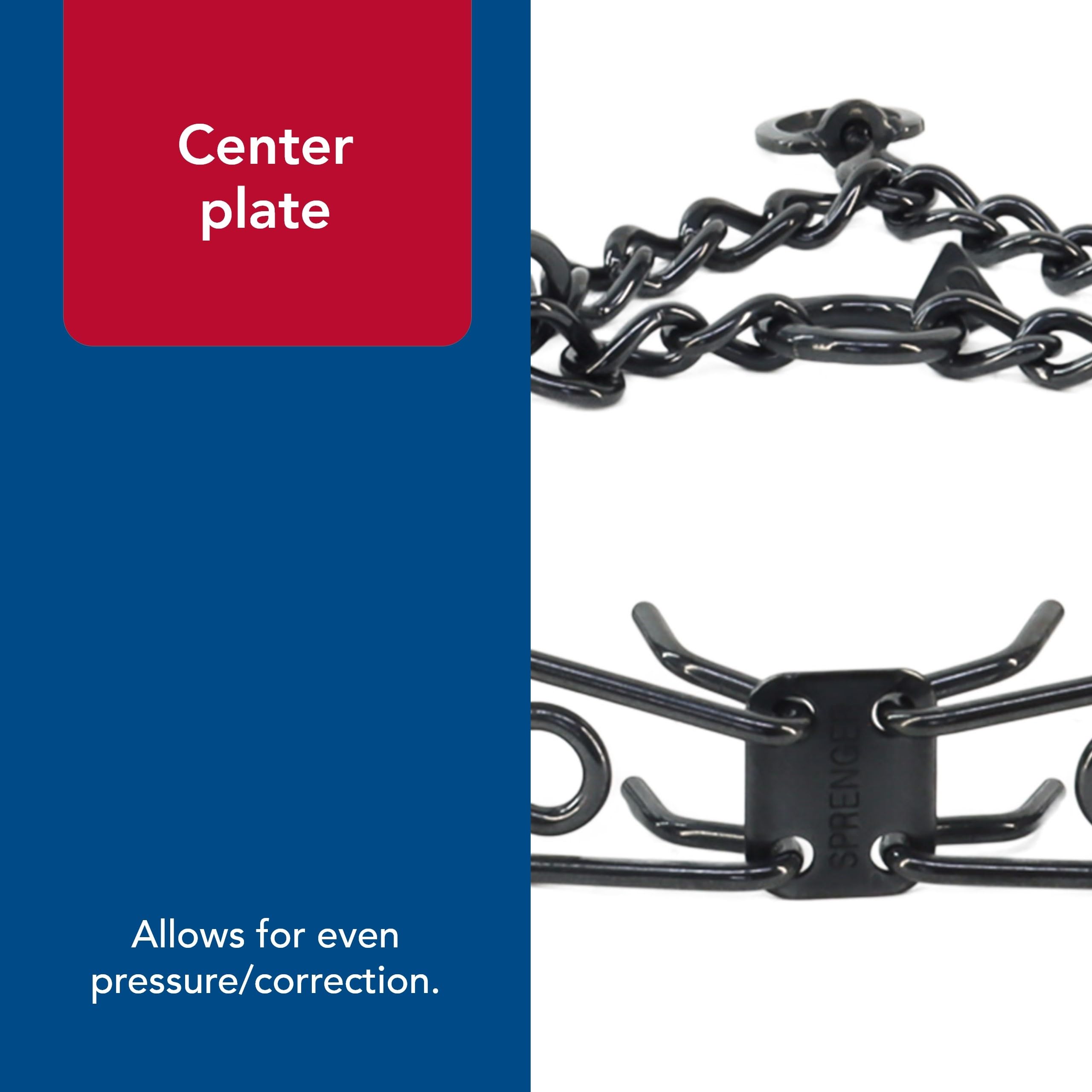 Herm Sprenger Ultra-Plus Black Stainless Dog Prong Collar 2.25mm x 16" - Durable Training Tool for Effective Behavior Correction