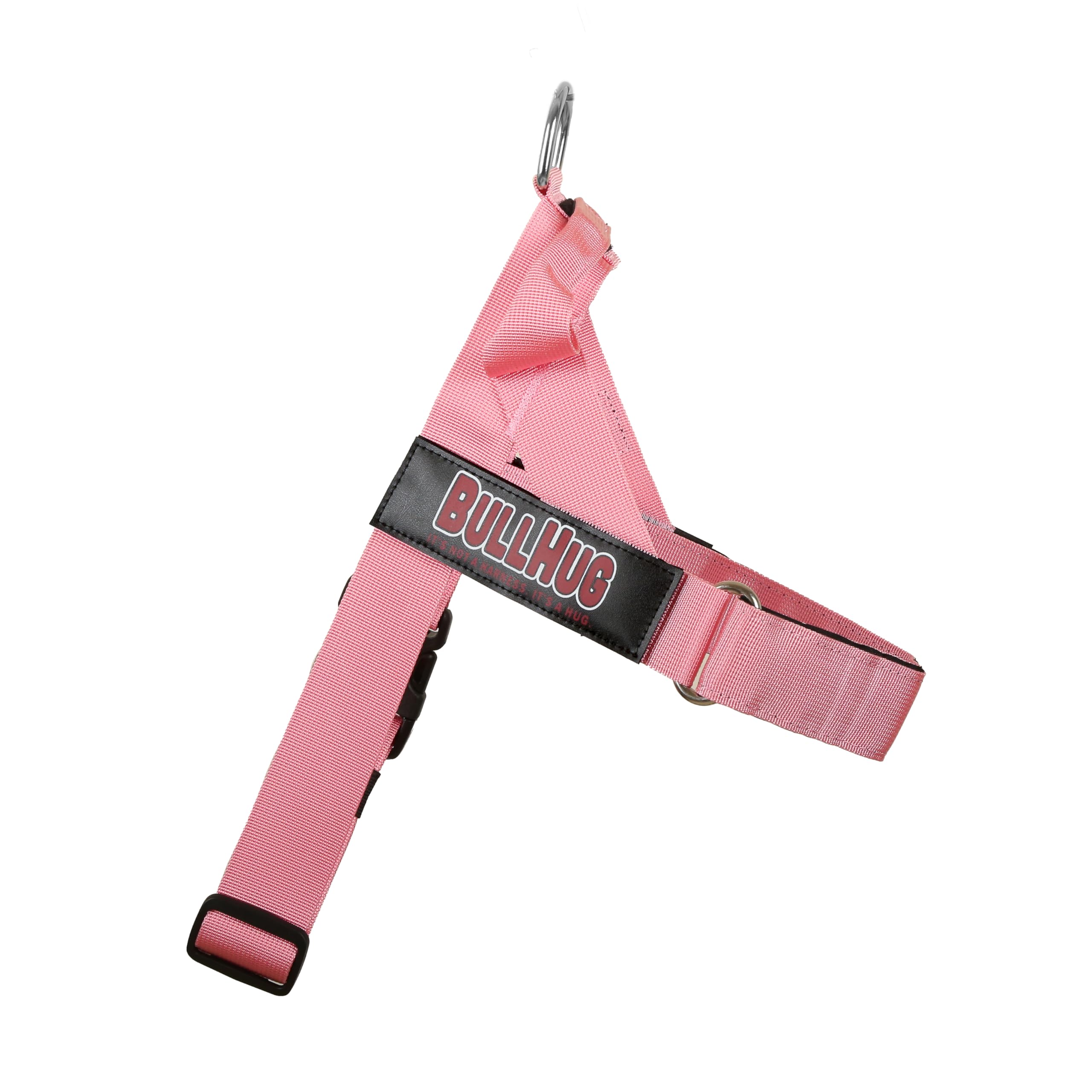 BULLHUG Harness for Large-Chested Dogs - No-Pull, No-Choke Fit for Bulldogs, Pugs & More (Baby Pink, XL - (Neck: 21 - 26 Chest: