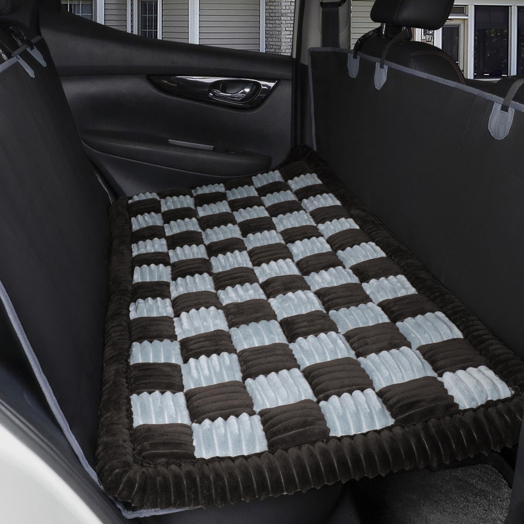 Dog Bed Mat For Trucks, Non-Slip Car Dog Bed For Pickup Back Seat Extenders, Soft Furry Travel Pet Blanket, Washable And Custom 