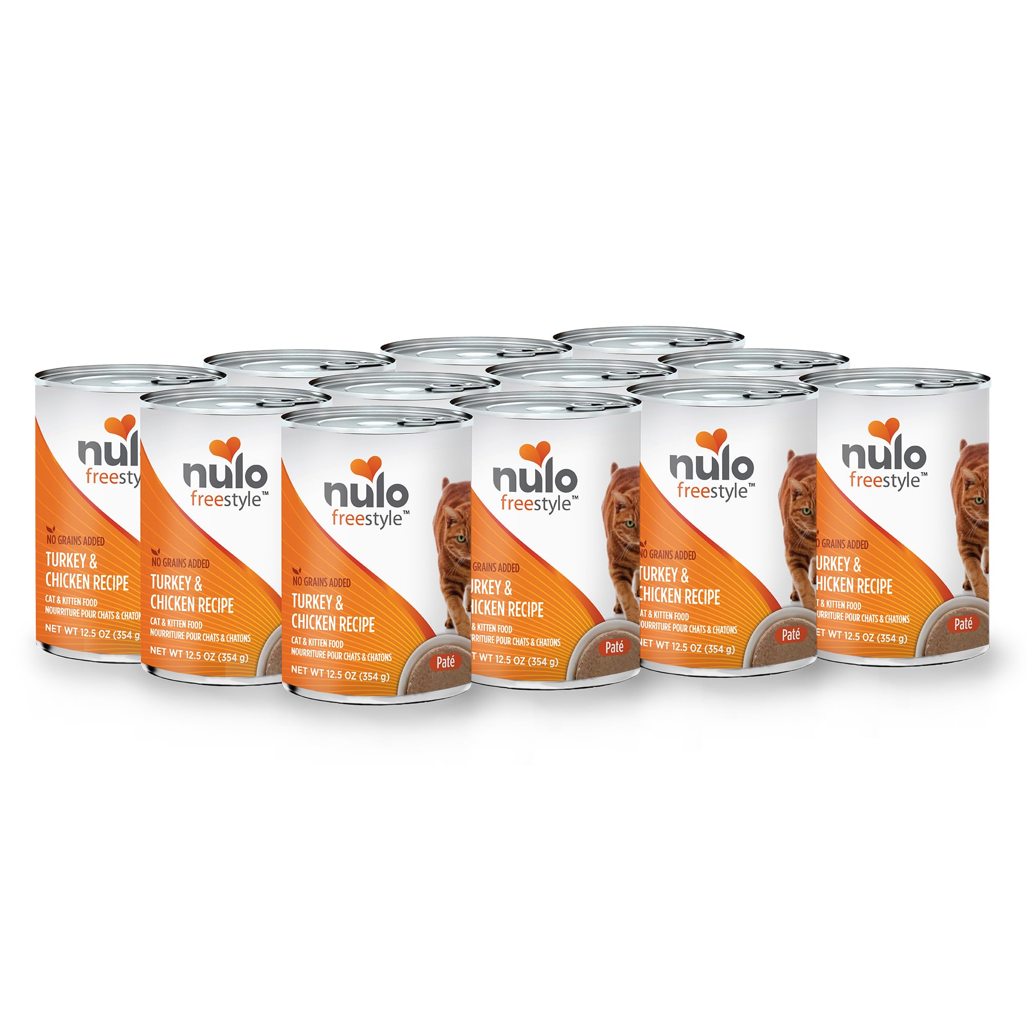 Nulo Turkey & Chicken Pate Wet Canned Cat Food, 12.5 Ounce (Pack of 12)
