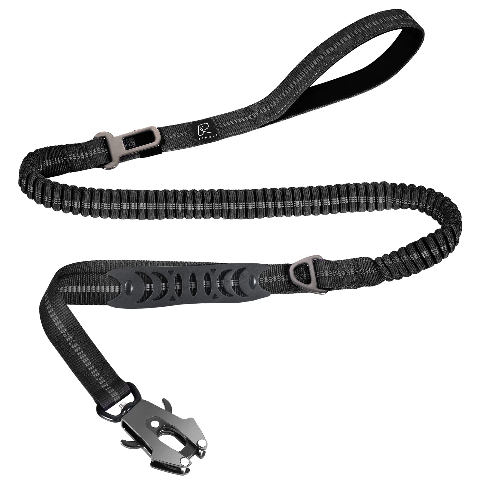 Raipult Tactical Heavy Duty Bungee Dog Leash For Medium Large Dogs That Pull, Military K9 Working Lead, 4-6Ft Shock Absorbing Fr