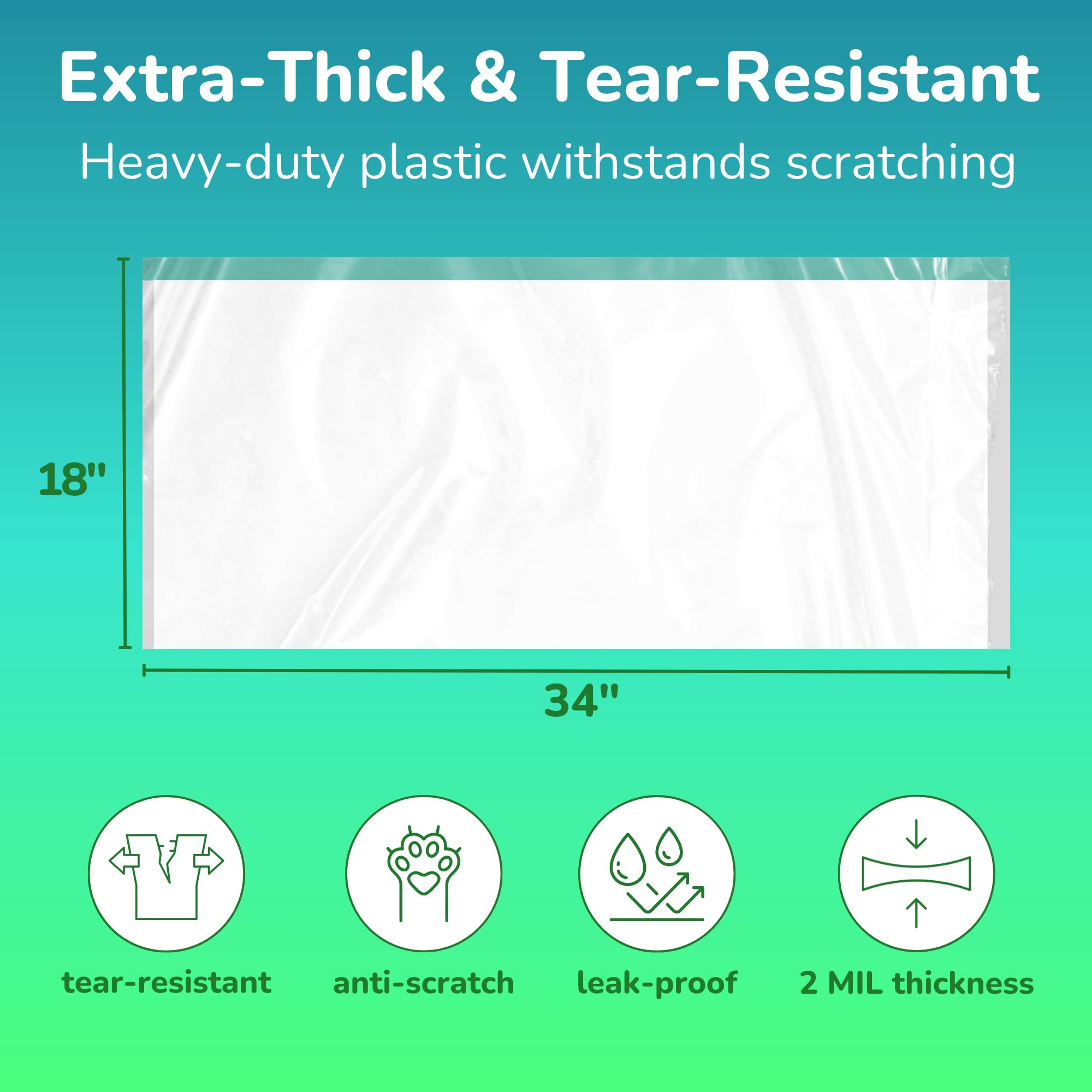 Pet N Pet Cat Litter Box Liners Bags Extra Large, Heavy Duty Tear Resistant & Drawstring Closure Cat Litter Bags, Waterproof Kit