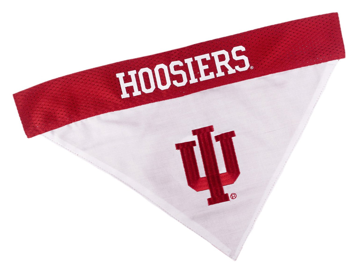 Pets First Collegiate Pet Accessories, Reversible Bandana, Indiana Hoosiers, Large/X-Large