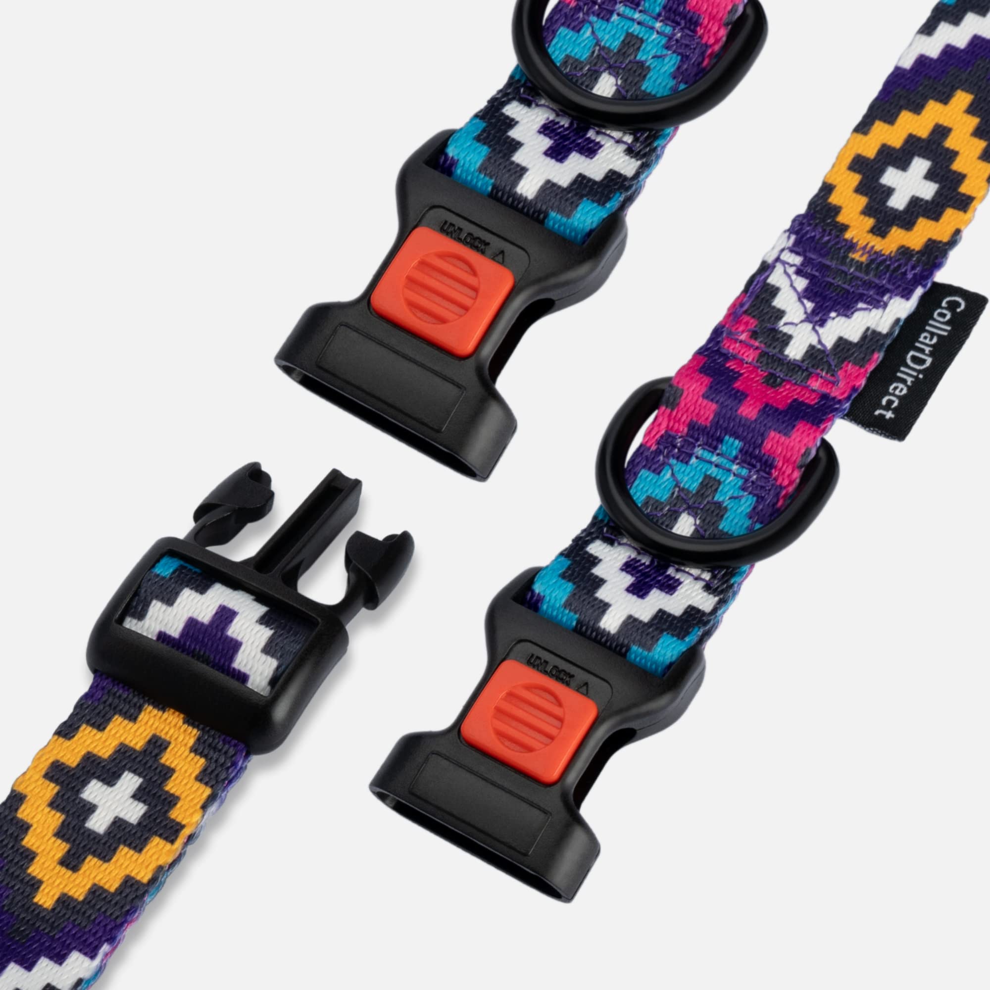 Collardirect Aztec Dog Collar Adjustable Nylon Tribal Pattern Geometric Pet Collars For Dogs Small Medium Large Puppy (Tribal Ma