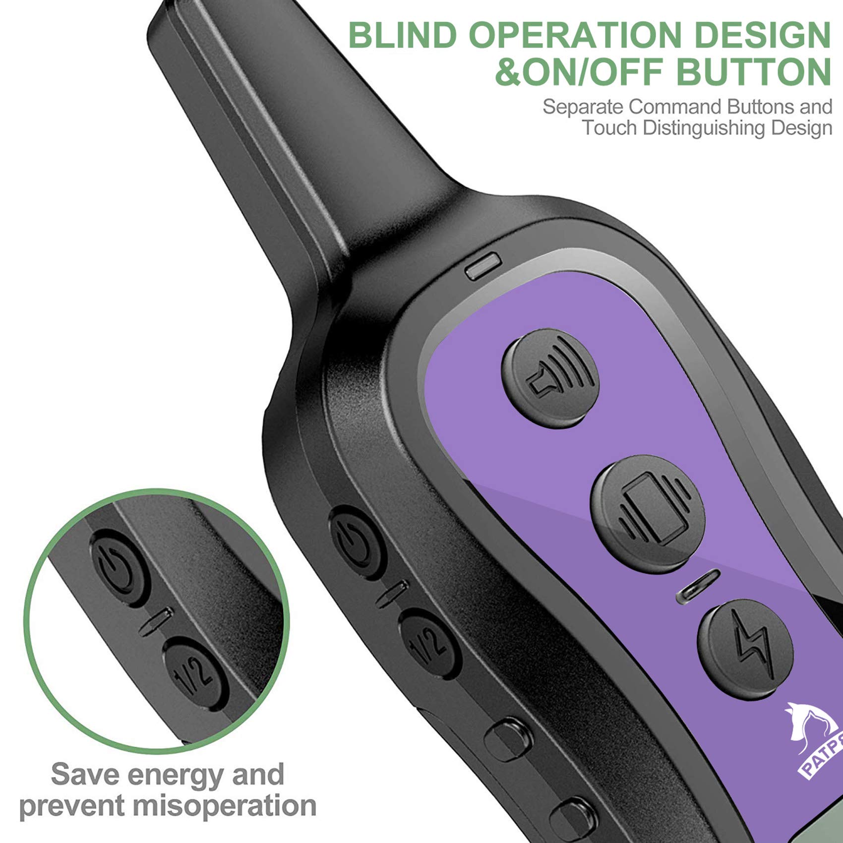 Patpet Dog Training Collar Dog Shock Collar With Remote - 3 Training Modes, Beep, Vibration And Shock, Up To 1000 Ft Remote Rang