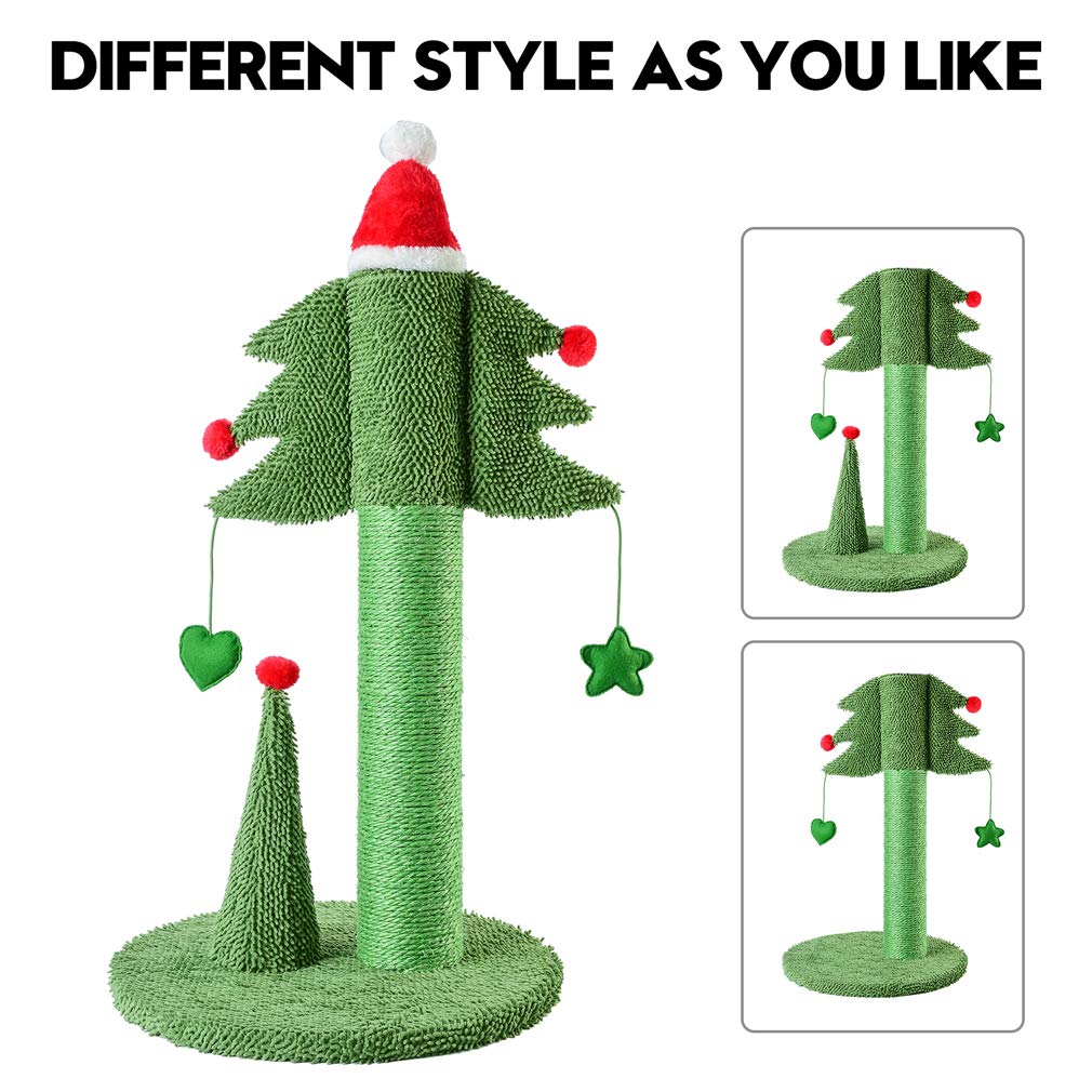 Boluo Cat Scratching Post Tall Ceder Christmas Cat Trees For Adult Large Cats Scratcher Cute Toy Kitten Kitty Sisal Scratch With