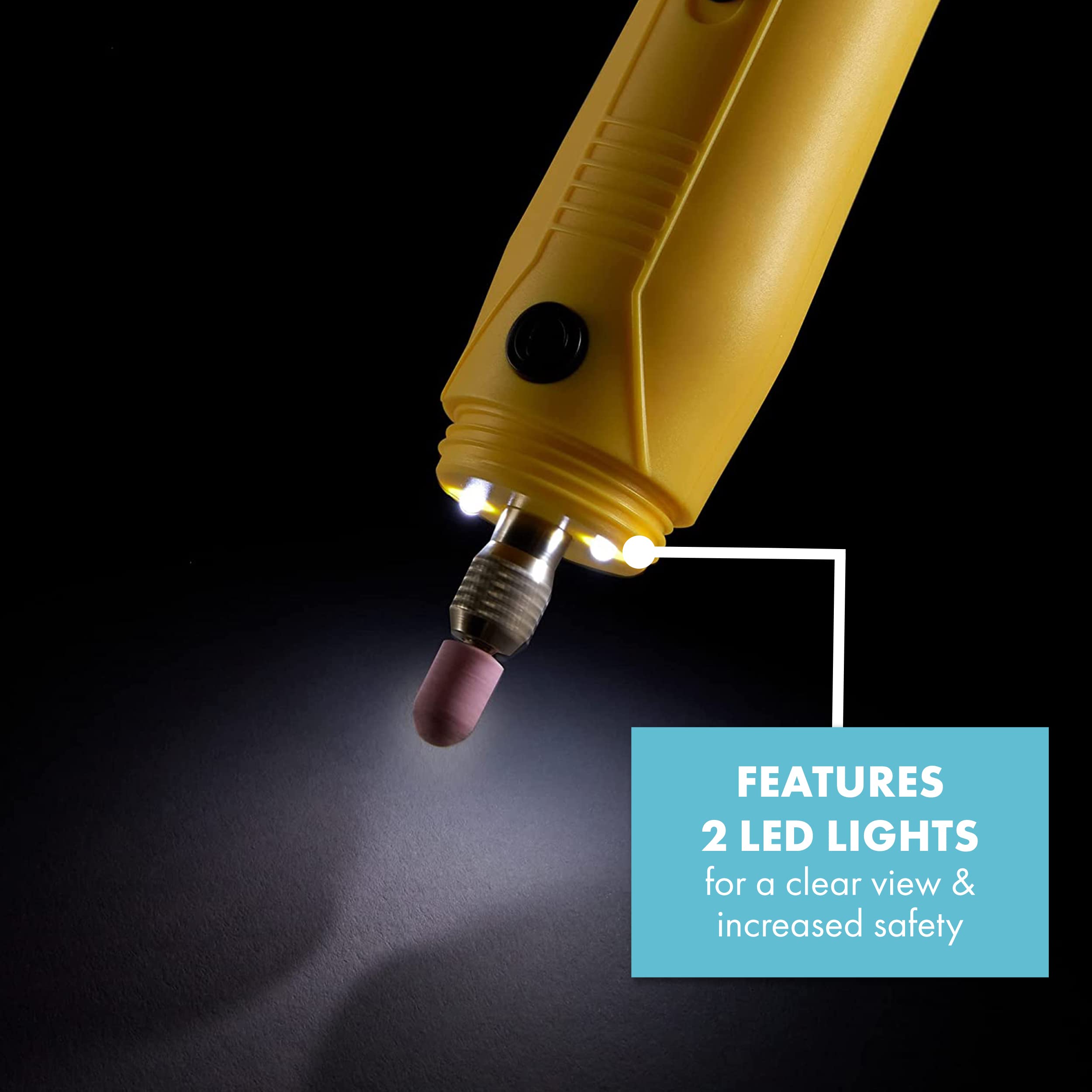 Conairpropet Dog & Cat Nail Grinder Cordless For Professional Grooming At-Home With Led Lights And Attachments Included