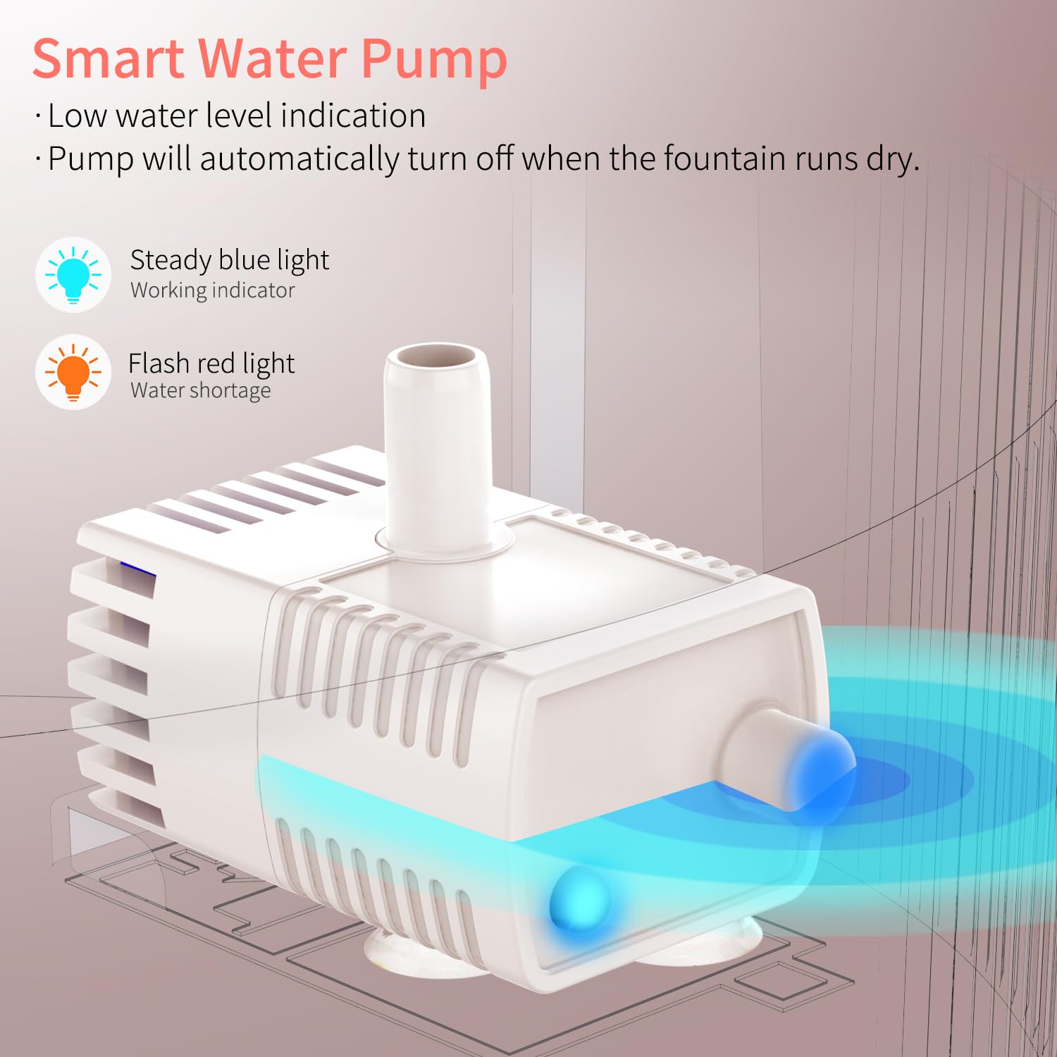 Beq Cat Water Fountain, 84Oz/2.5L Stainless Steel Automatic Pet Fountain Water Dispenser With 4Pcs Replacement Filters For Cats,