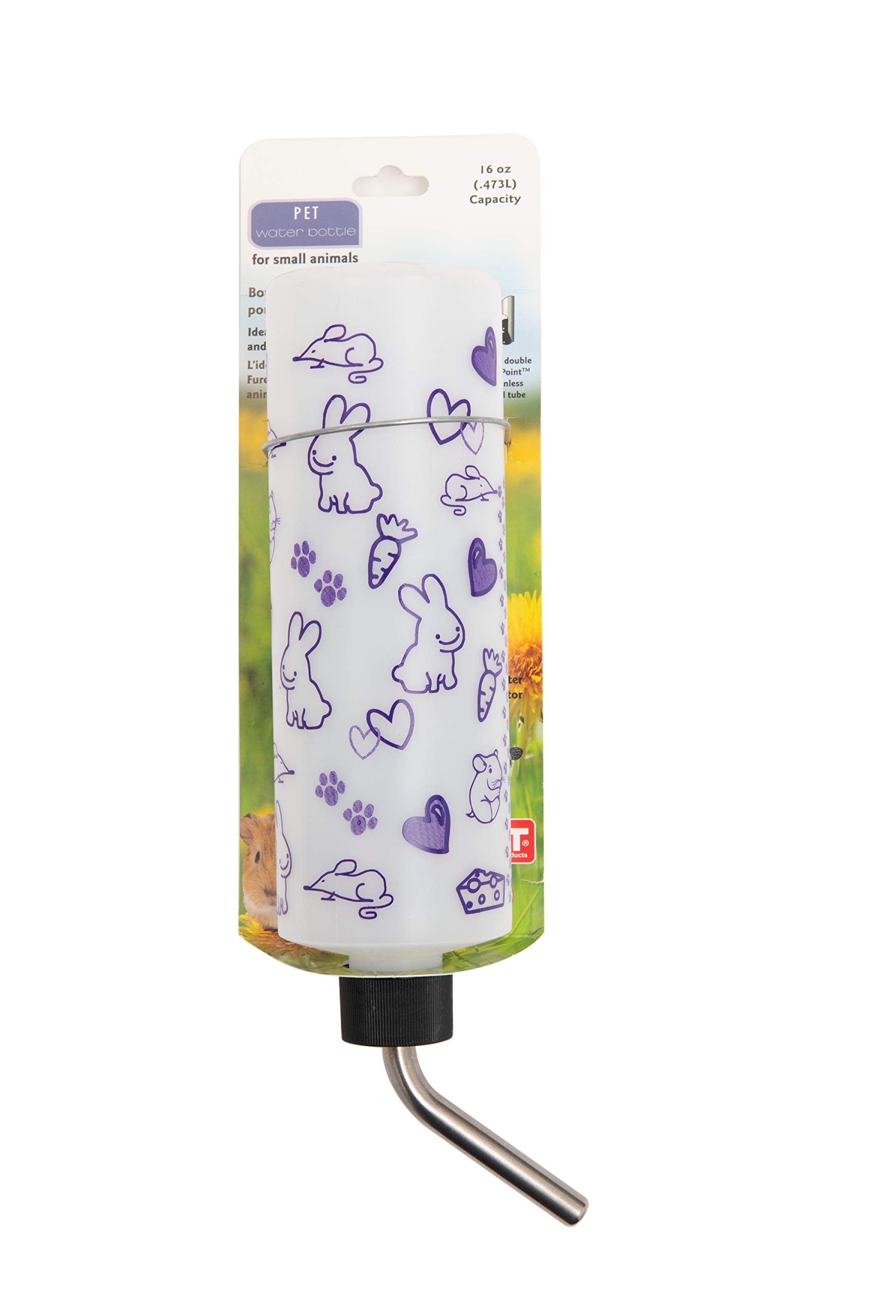 Lixit Original Super Seal Water Bottle For Rabbits, Cats, Ferrets, Hamsters, Guinea Pigs, Gerbils And Other Small Animals. (16 Ounce (Pack Of 1), Frosted)