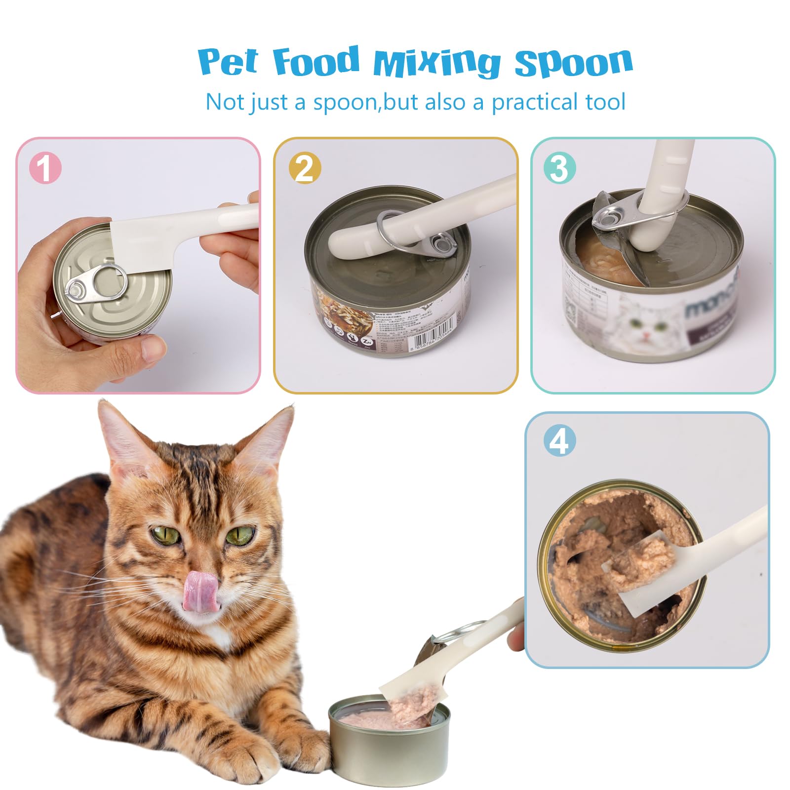 Cat Treat Dispenser Cat Treat Spoon Squeeze 8PCS Lickable Cat Holder with Cat Strip Feeder Spoon and Temptations Licky Treats Ha