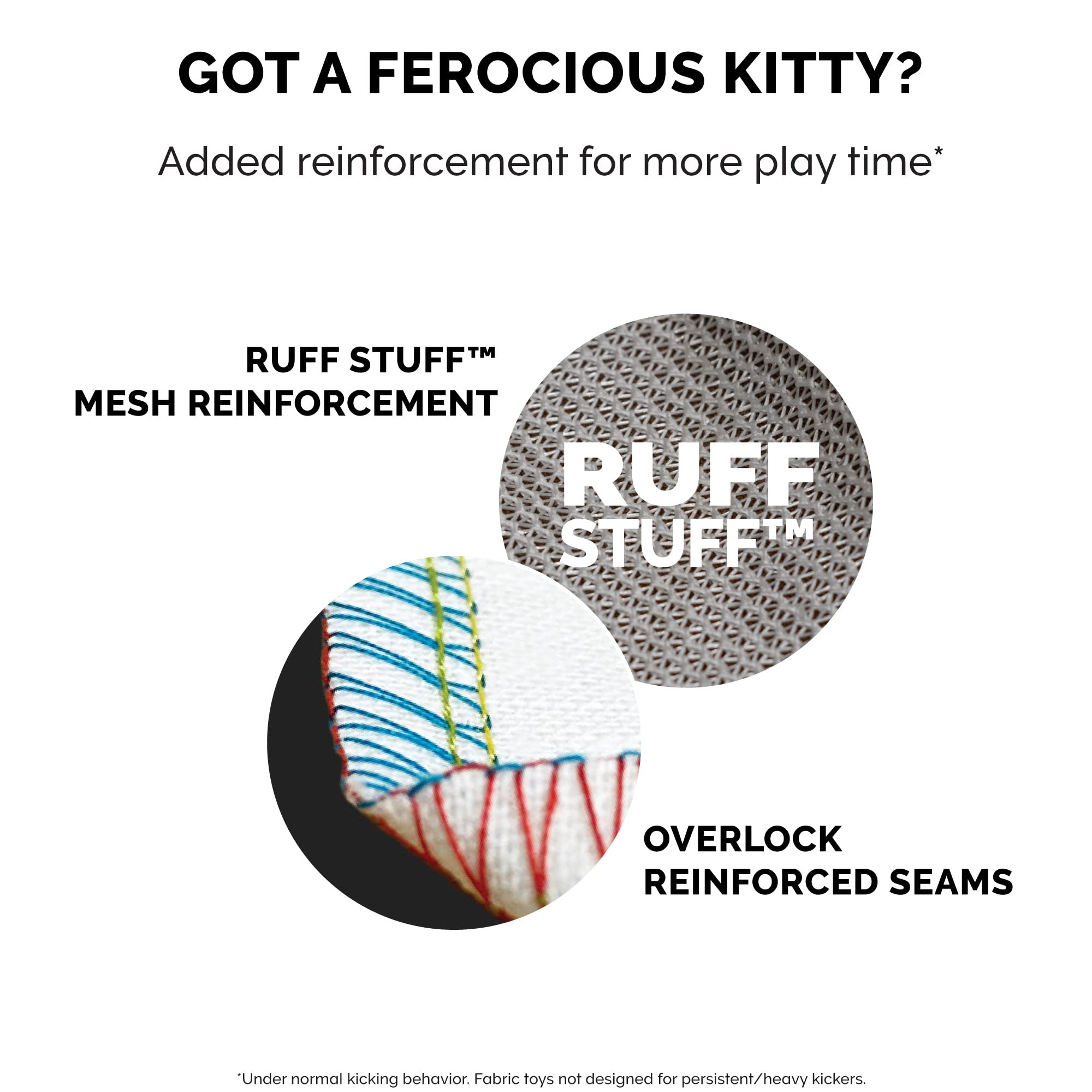 Furhaven (Set Of 3) Catnip Plush Kicker Cat Toy Set, Refillable - Space Print