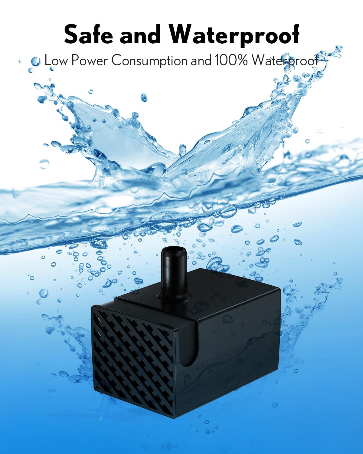 Replacement Water Pump For 3 Gallons Dog Water Fountain Stainless Steel Pet Water Fountain For Large Dogs, Replacement Pump Safe