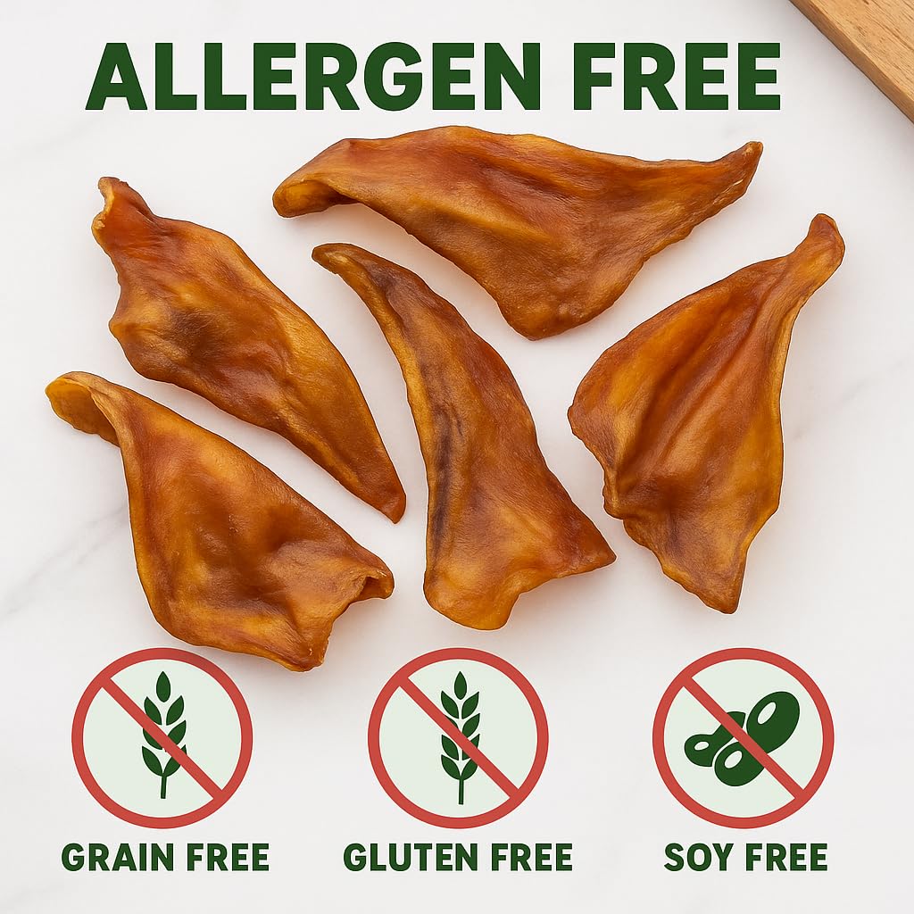 K9warehouse Pig Ears Strips - 32oz USA Packed - Natural Bulk Pig Ear Slivers - Treats Made of 100% Pure Pork - Alternative to Ra