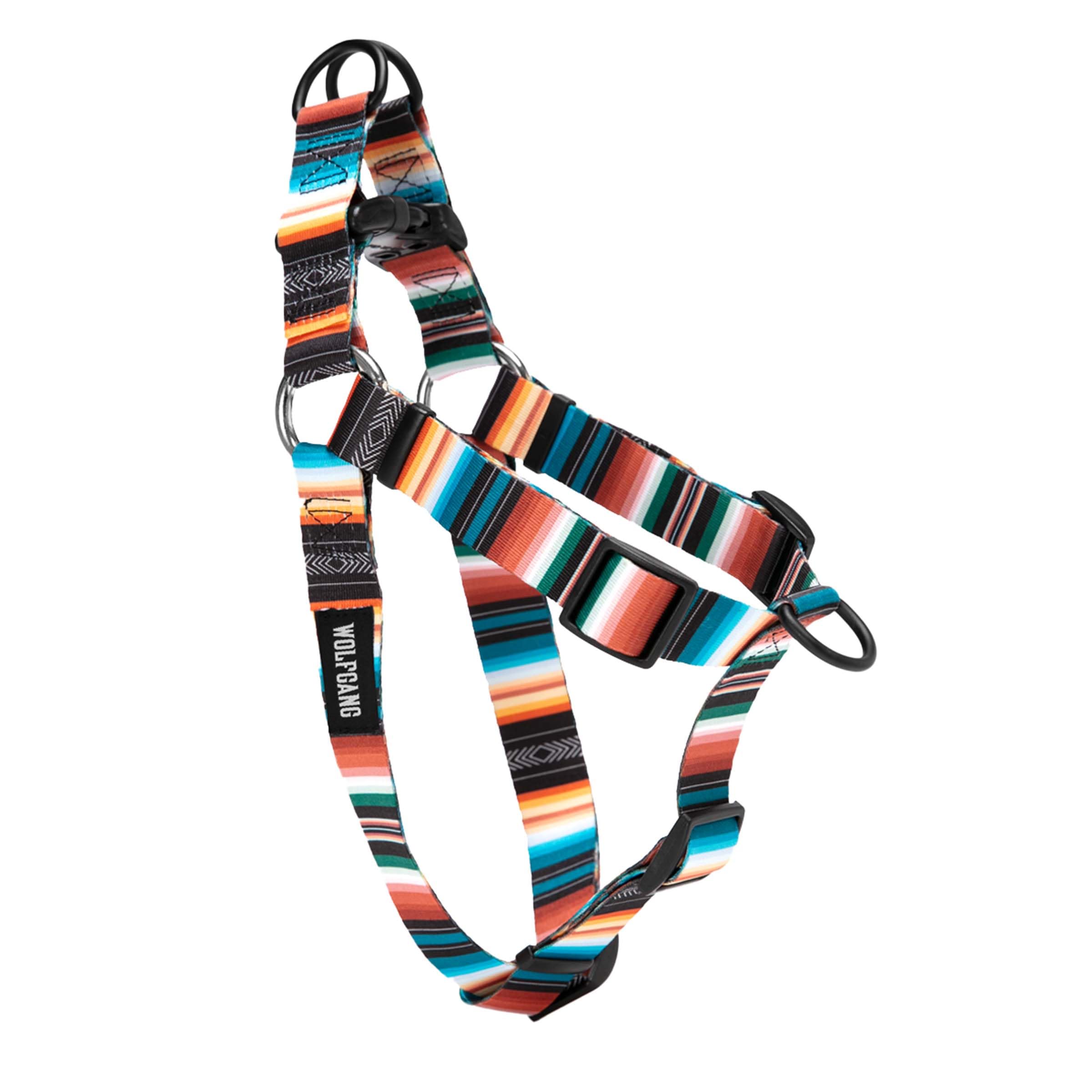 Wolfgang Heavy Duty Adjustable Dog Harness, Pull-Tested To Over 800 Lbs For Walking & Training, Lostart Print, Medium