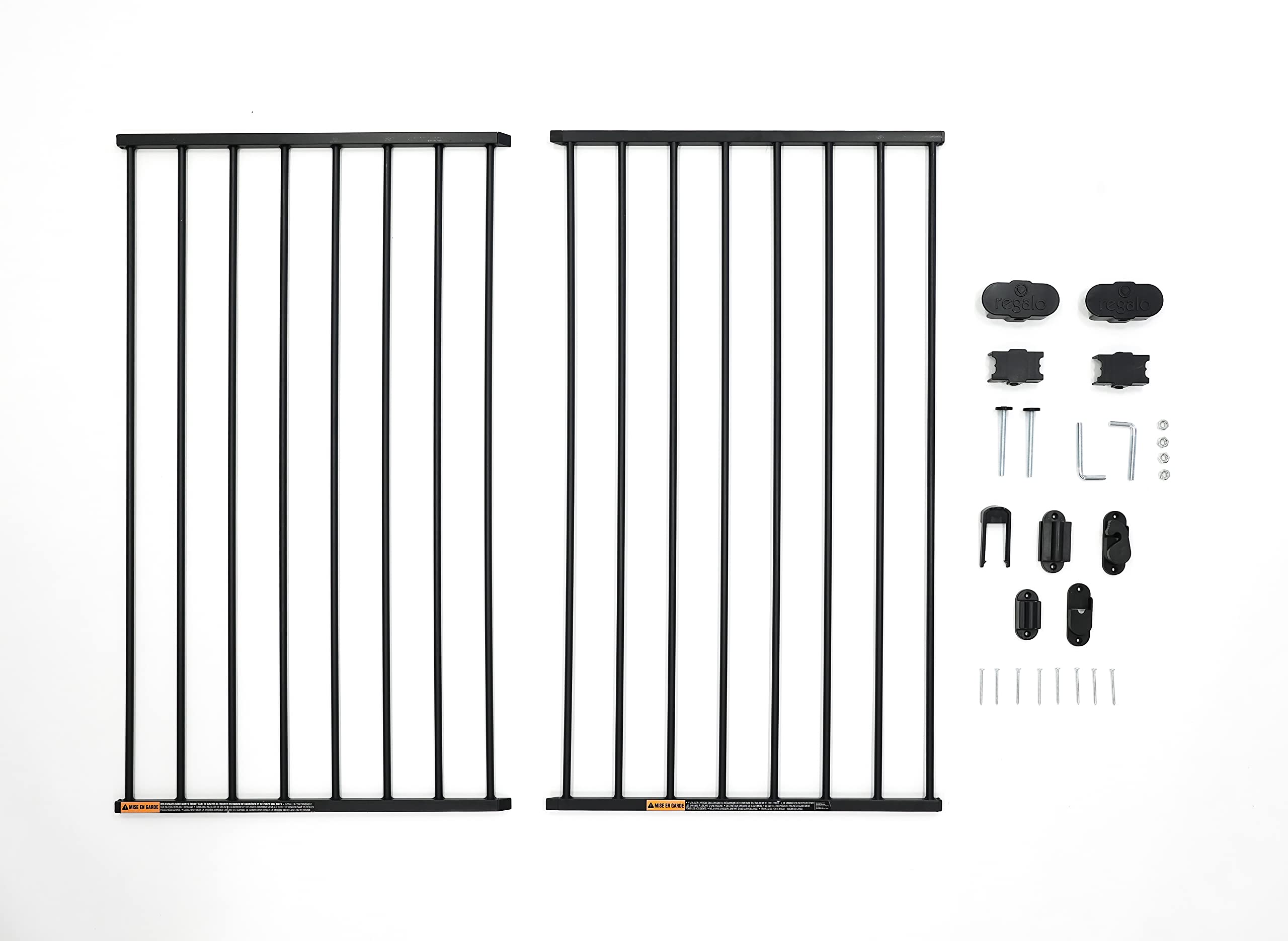 Regalo 2-in-1 Extra Tall Easy Swing Stairway and Hallway Walk Through Baby Gate, Black 1 Count (Pack of 1) (40.5 W x 36 H)